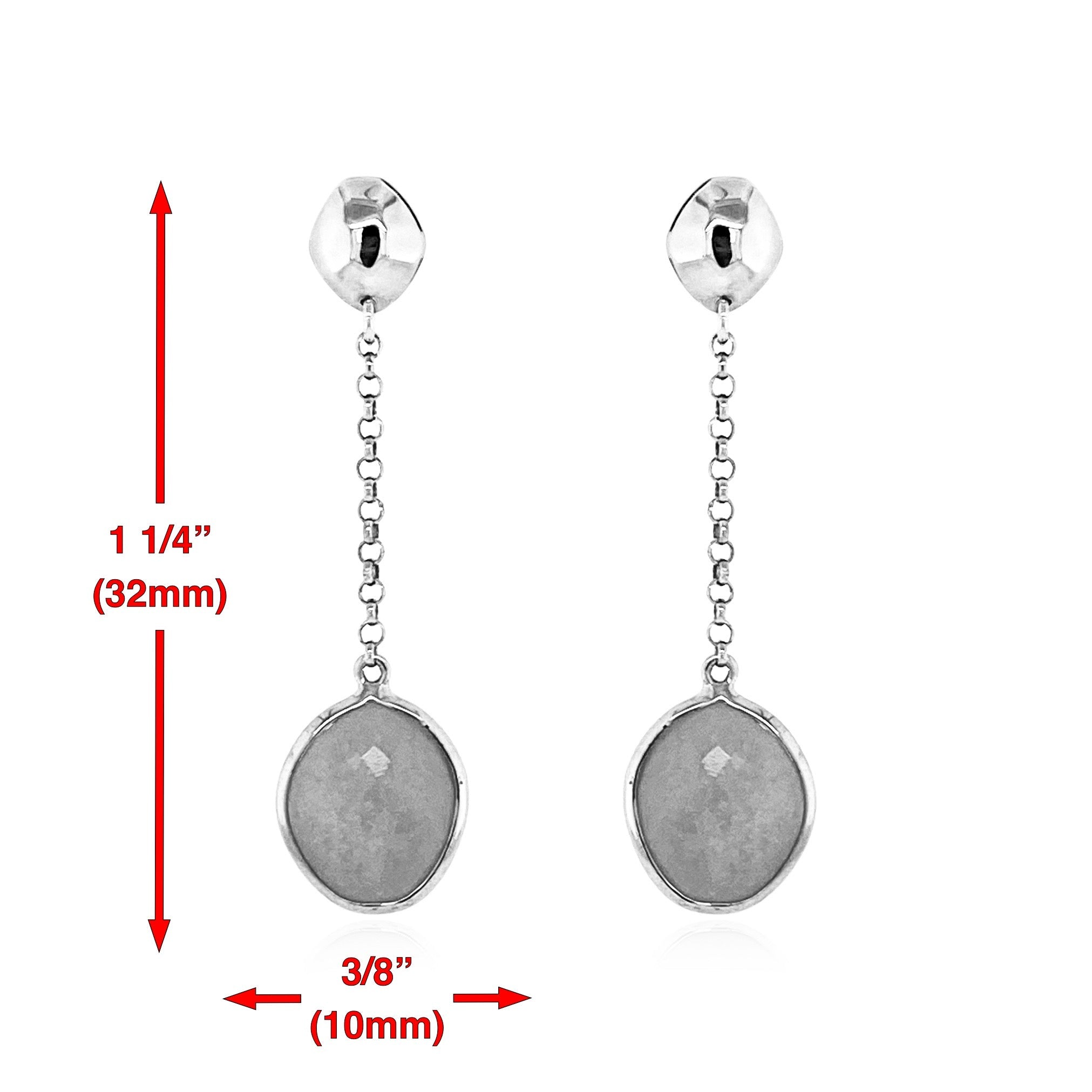 PANORAMA Earrings (1260) - Prasiolite / SS