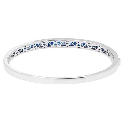 3.32 CARAT SAPPHIRE AND DIAMOND BRACELET 18KT WHITE GOLD