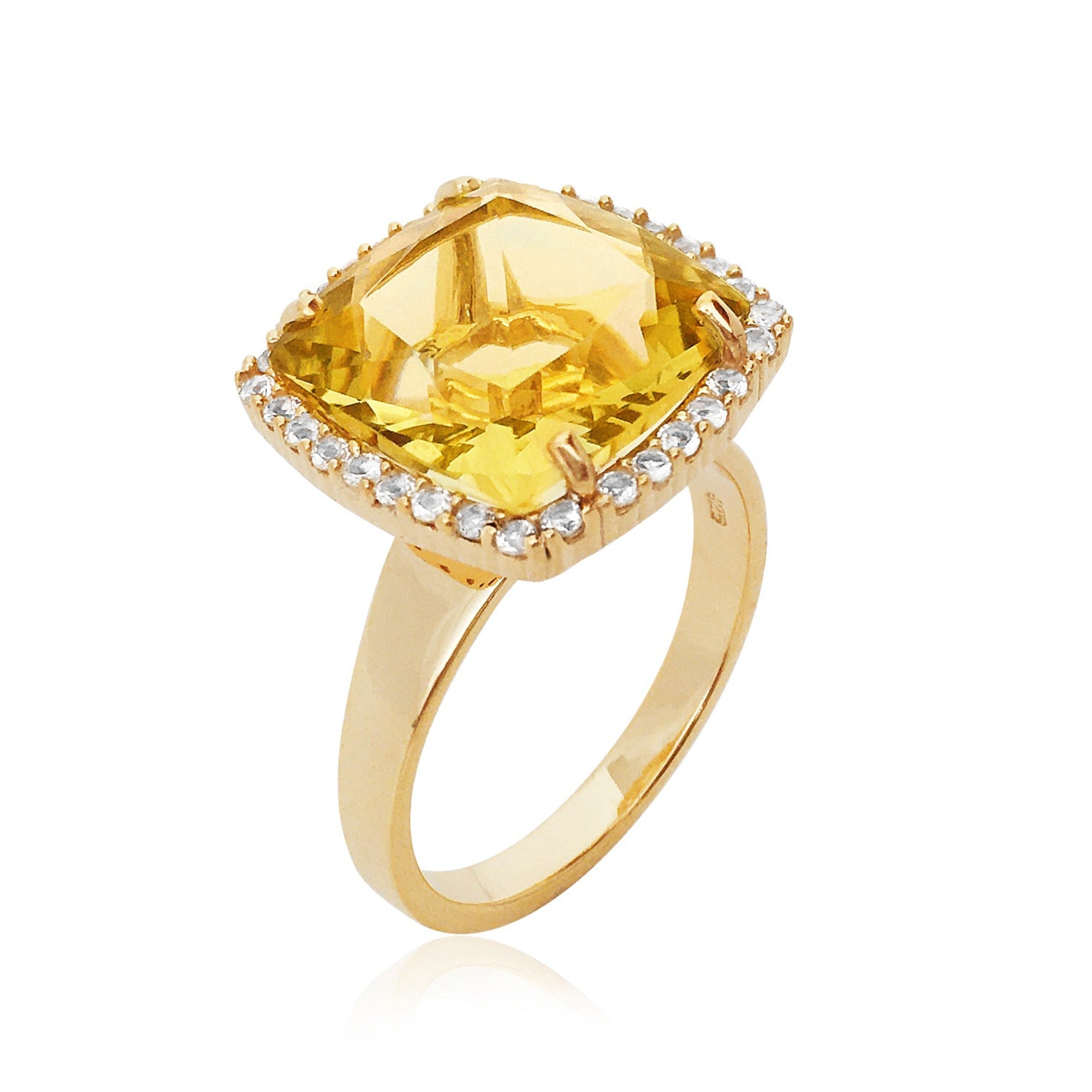 DEUX Ring (1145) - Light Citrine / YG