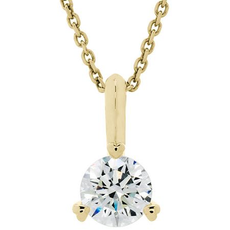 0.51 CARAT ROUND CUT ETERNITYMARK DIAMOND PENDANT 18KT YELLOW GOLD