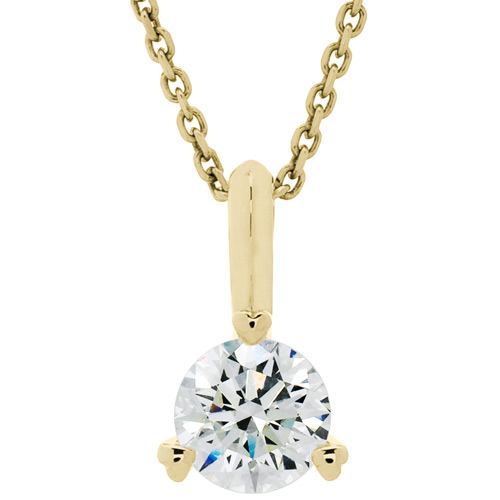 0.73 CARAT ROUND CUT ETERNITYMARK DIAMOND PENDANT 18KT YELLOW GOLD