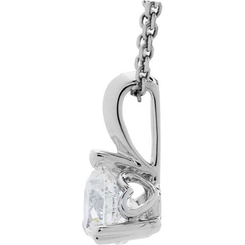 1.03 CARAT ROUND CUT ETERNITYMARK DIAMOND PENDANT 18KT WHITE GOLD