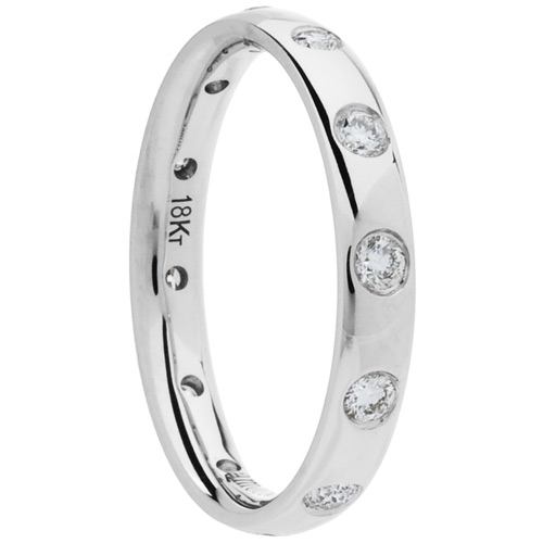 0.40 CARAT ROUND BRILLIANT DIAMOND ETERNITY RING 18KT WHITE GOLD