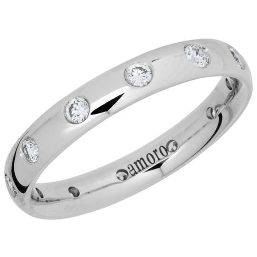 0.40 CARAT ROUND BRILLIANT DIAMOND ETERNITY RING 18KT WHITE GOLD