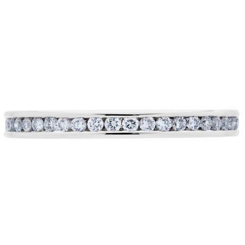 0.47 CARAT ROUND BRILLIANT DIAMOND ETERNITY RING 18KT WHITE GOLD