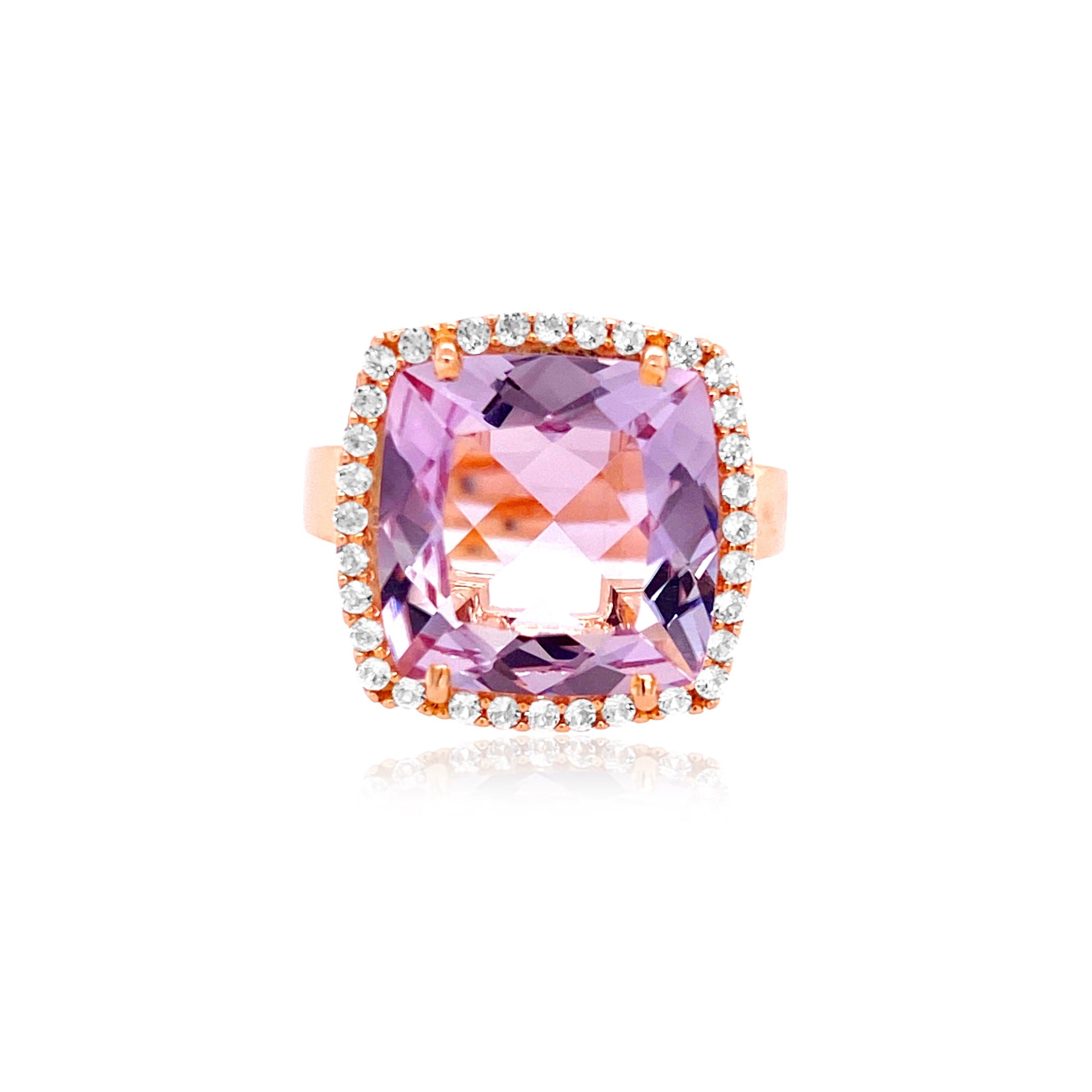 DEUX Ring (1145) - Pink Amethyst / RG