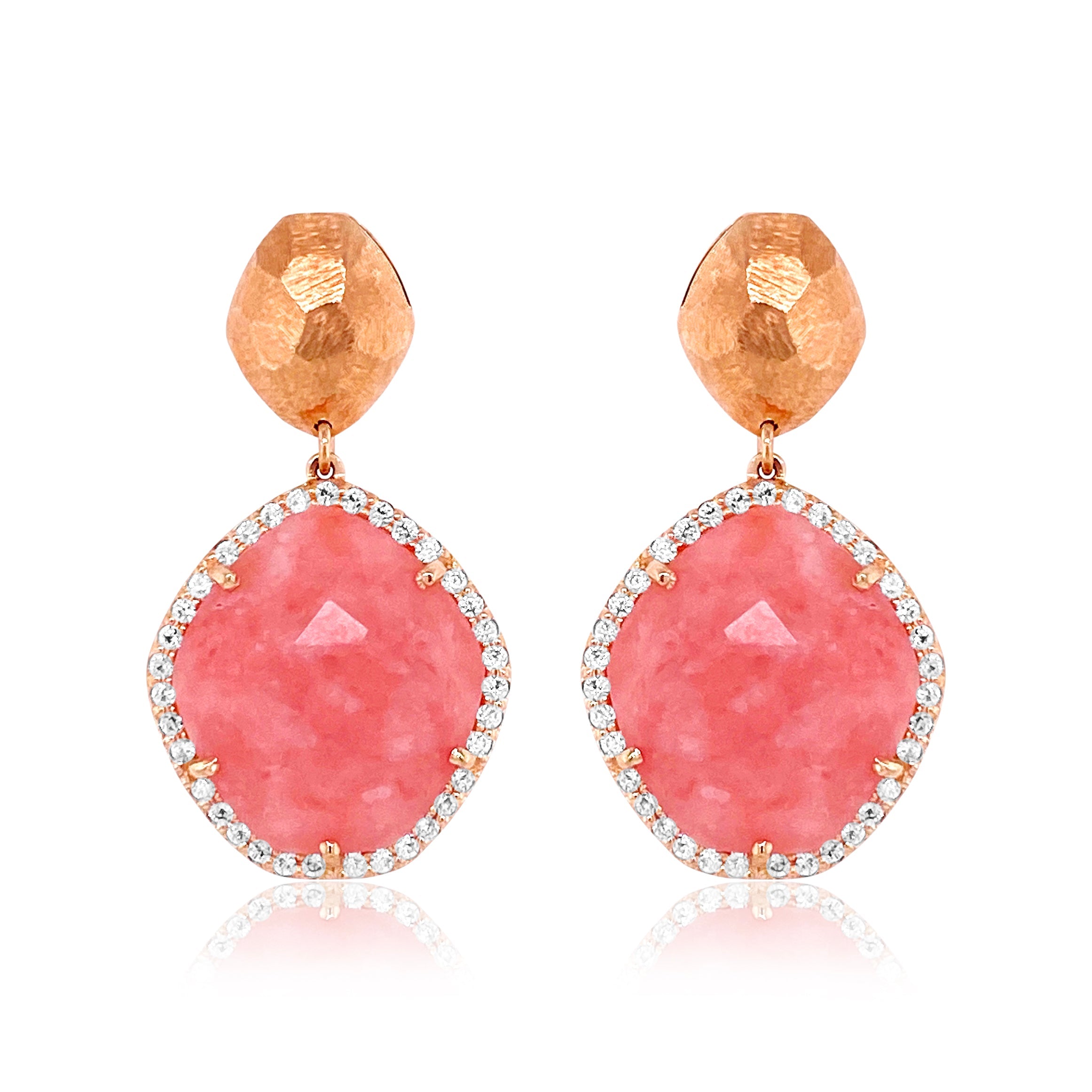 PANORAMA Earrings (1260) -  Rose Chalcedony / RG