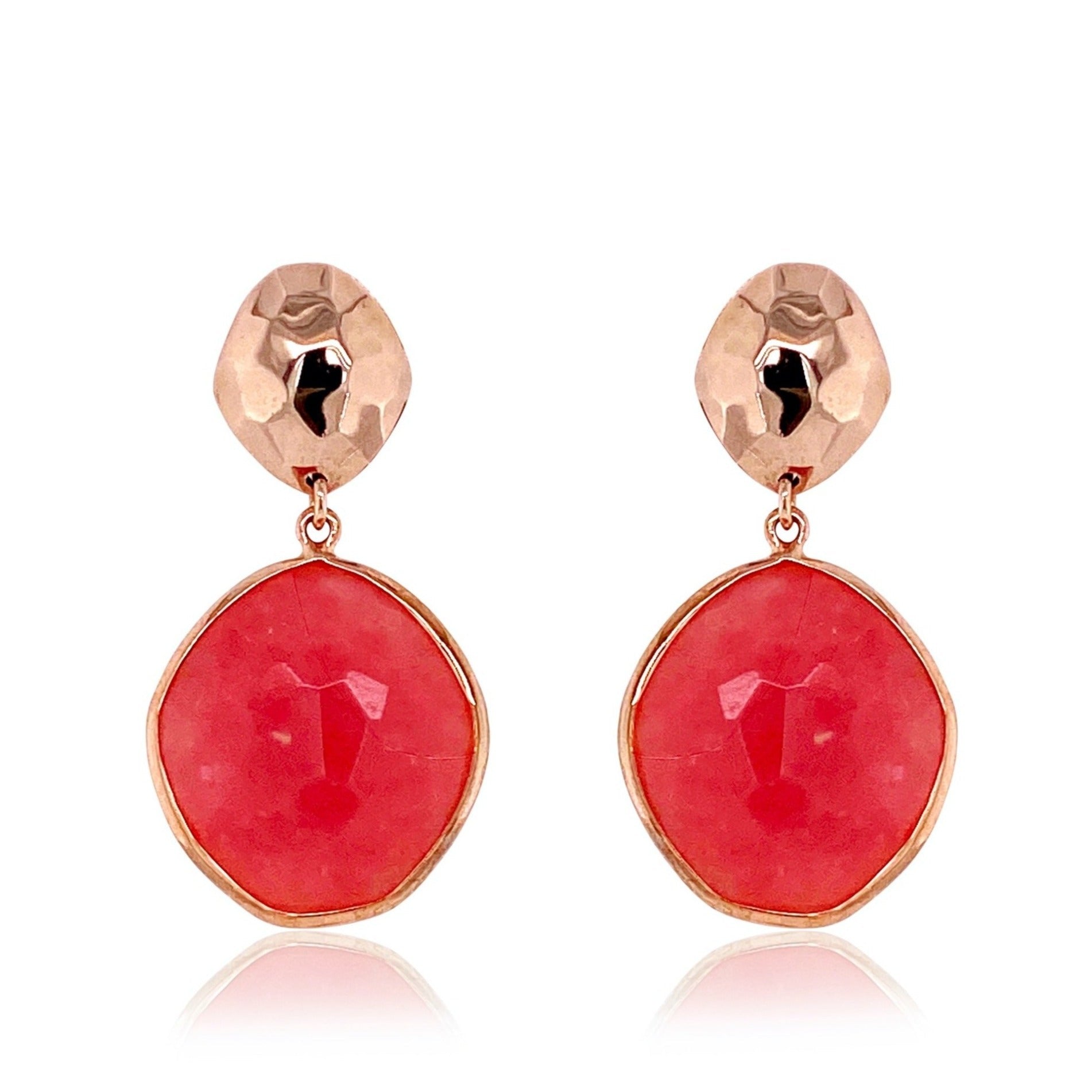 PANORAMA Earrings (1260) - Rose Chalcedony / RG