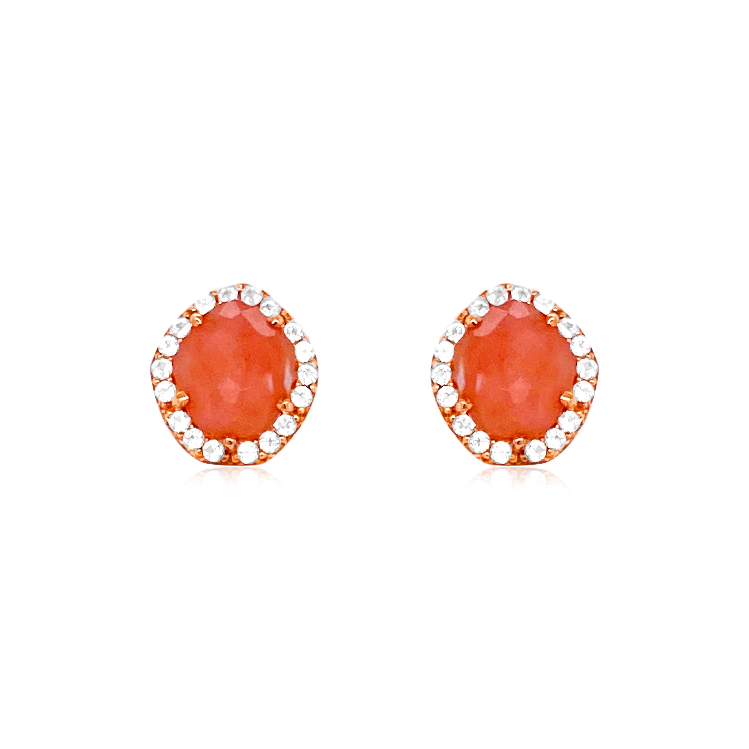 PANORAMA Earrings (1260) - Rose Chalcedony / RG