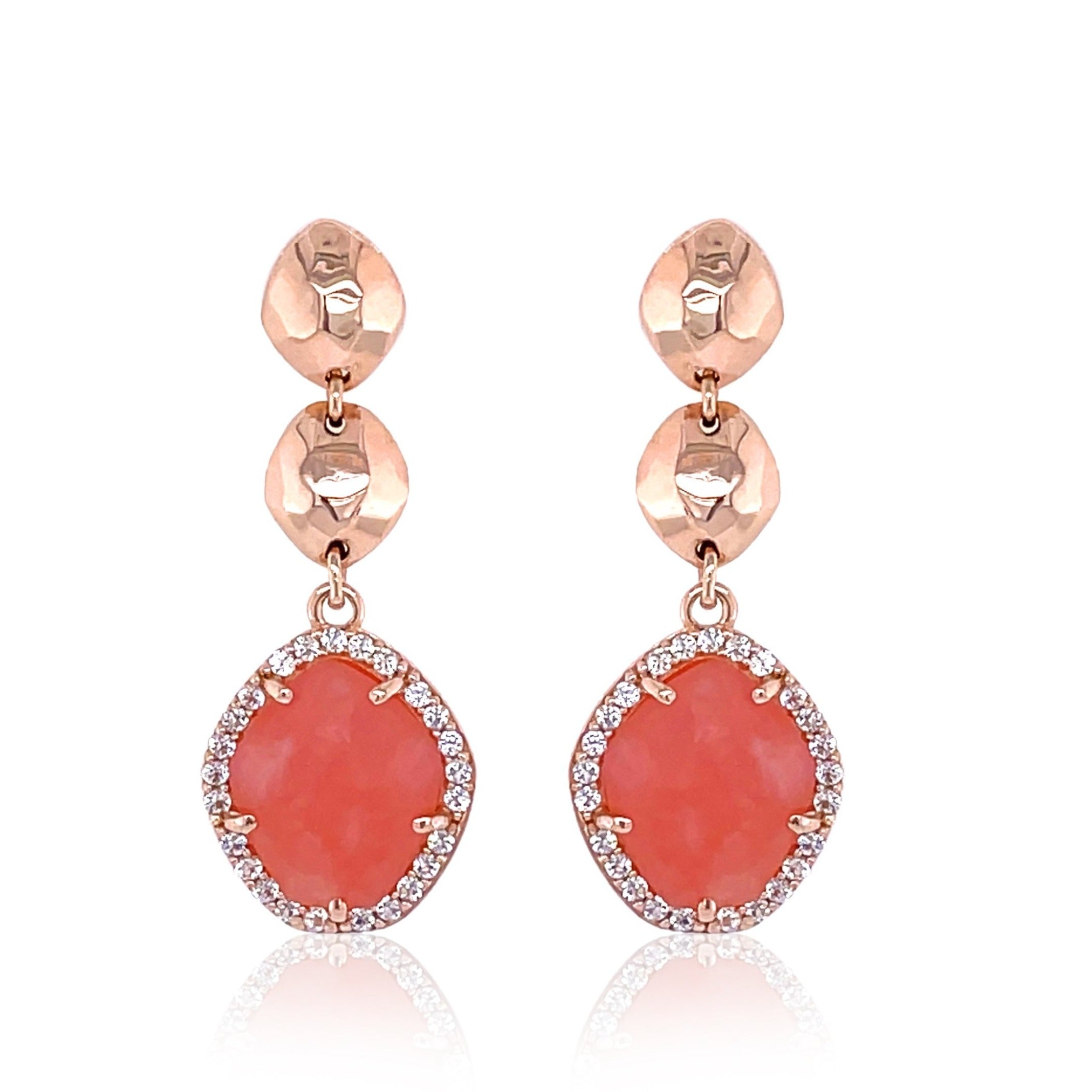 PANORAMA Earrings - Rose Chalcedony / RG