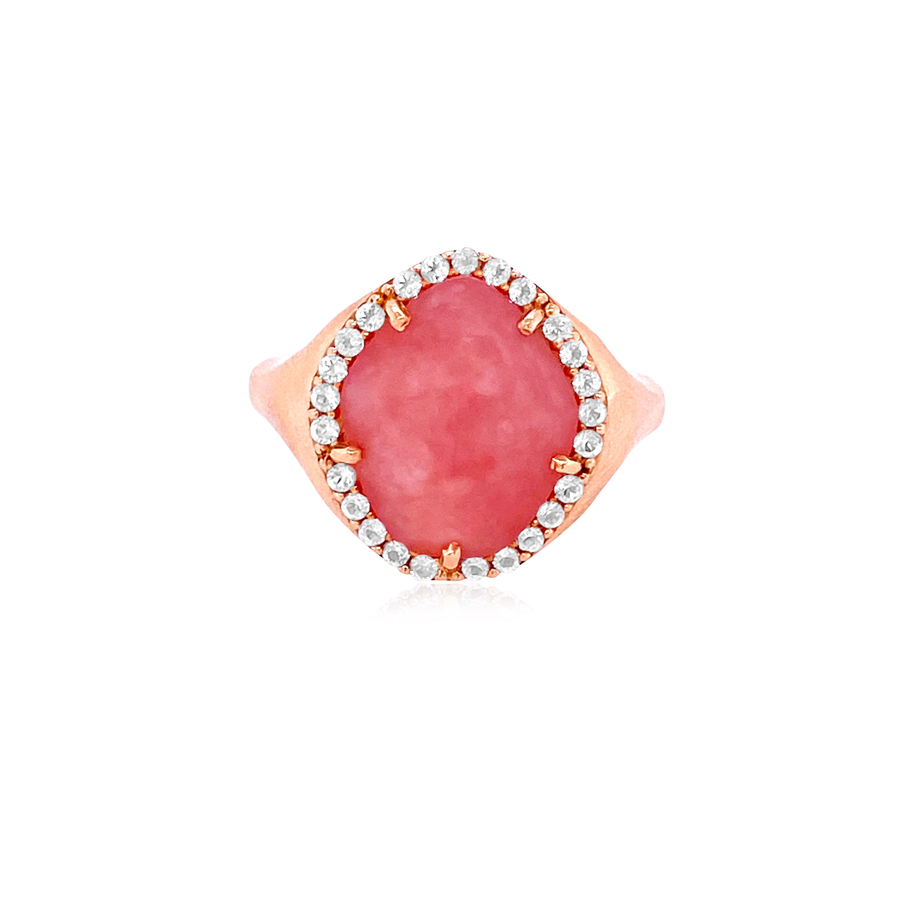 PANORAMA Ring (1260) -  Rose Chalcedony / RG