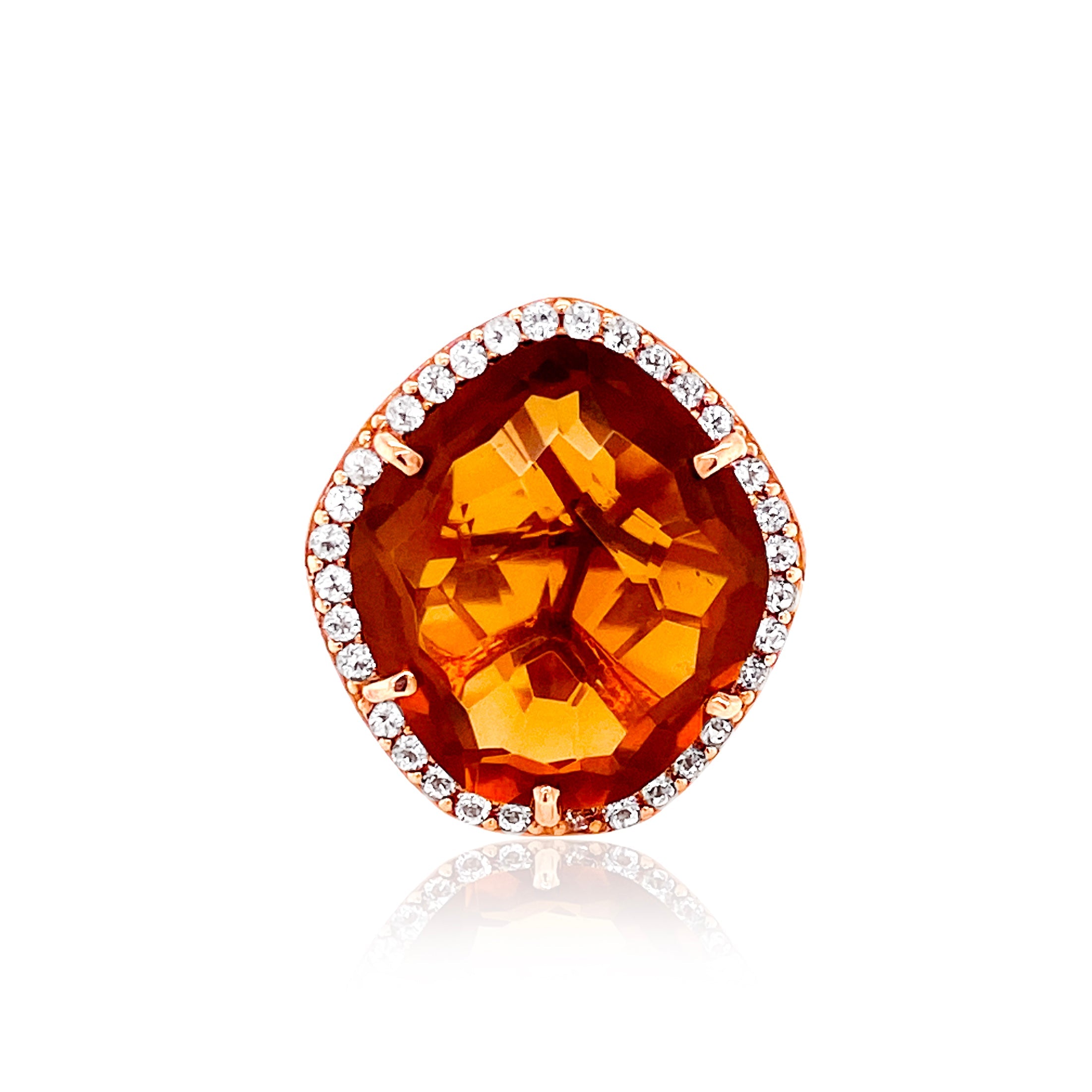 PANORAMA Ring (1260) - Whisky Citrine /  RG