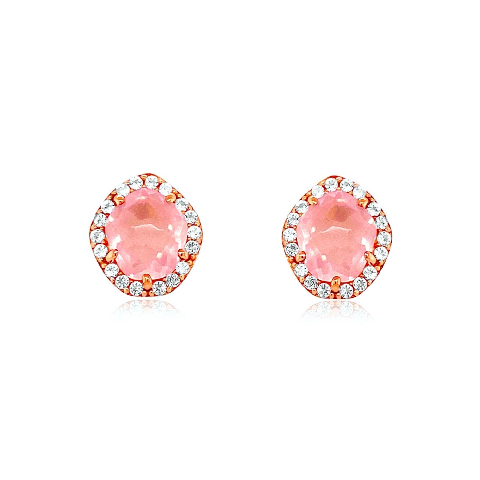 PANORAMA Earrings (1260) - Rose Quartz / RG