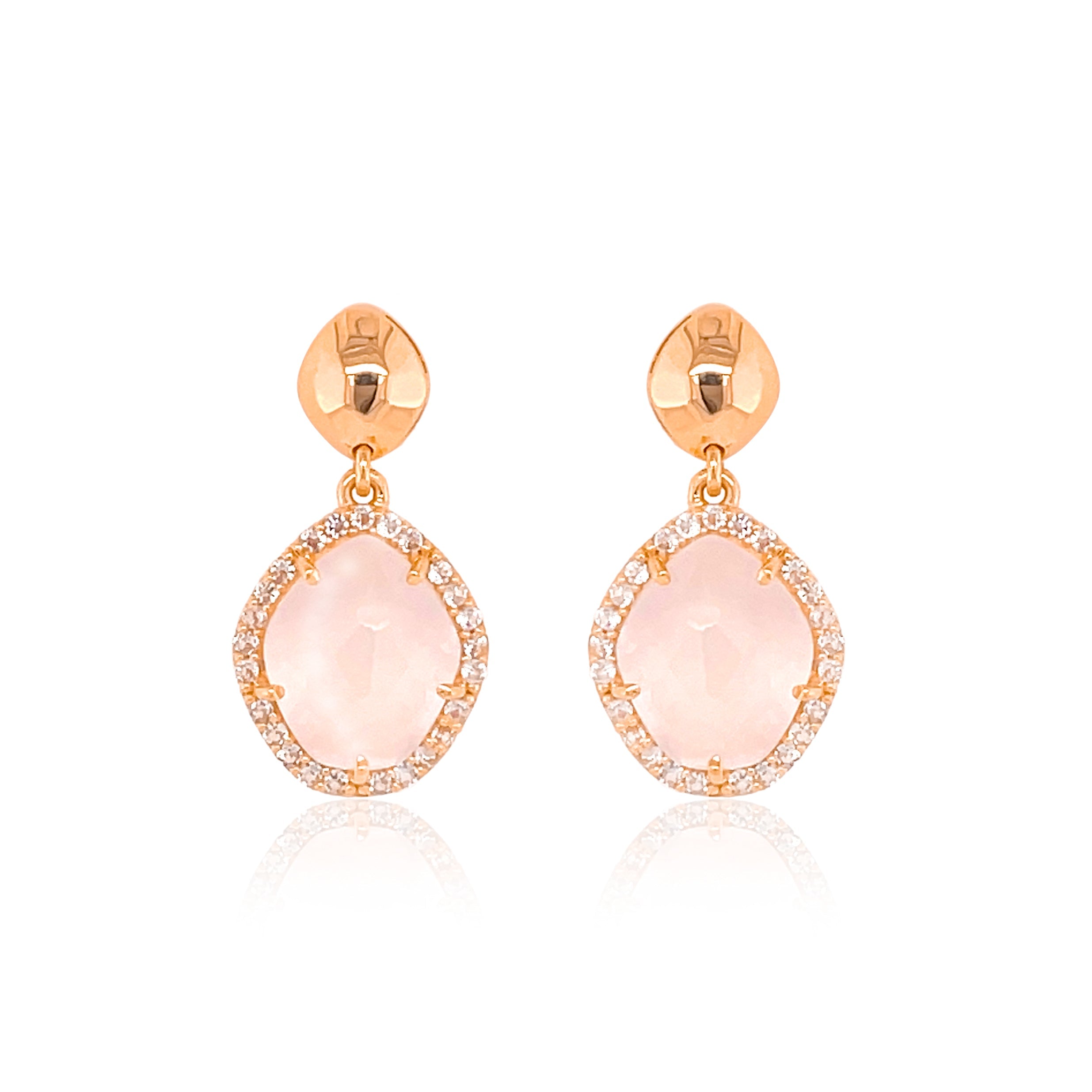 PANORAMA Earrings (1260) - Rose Quartz / RG