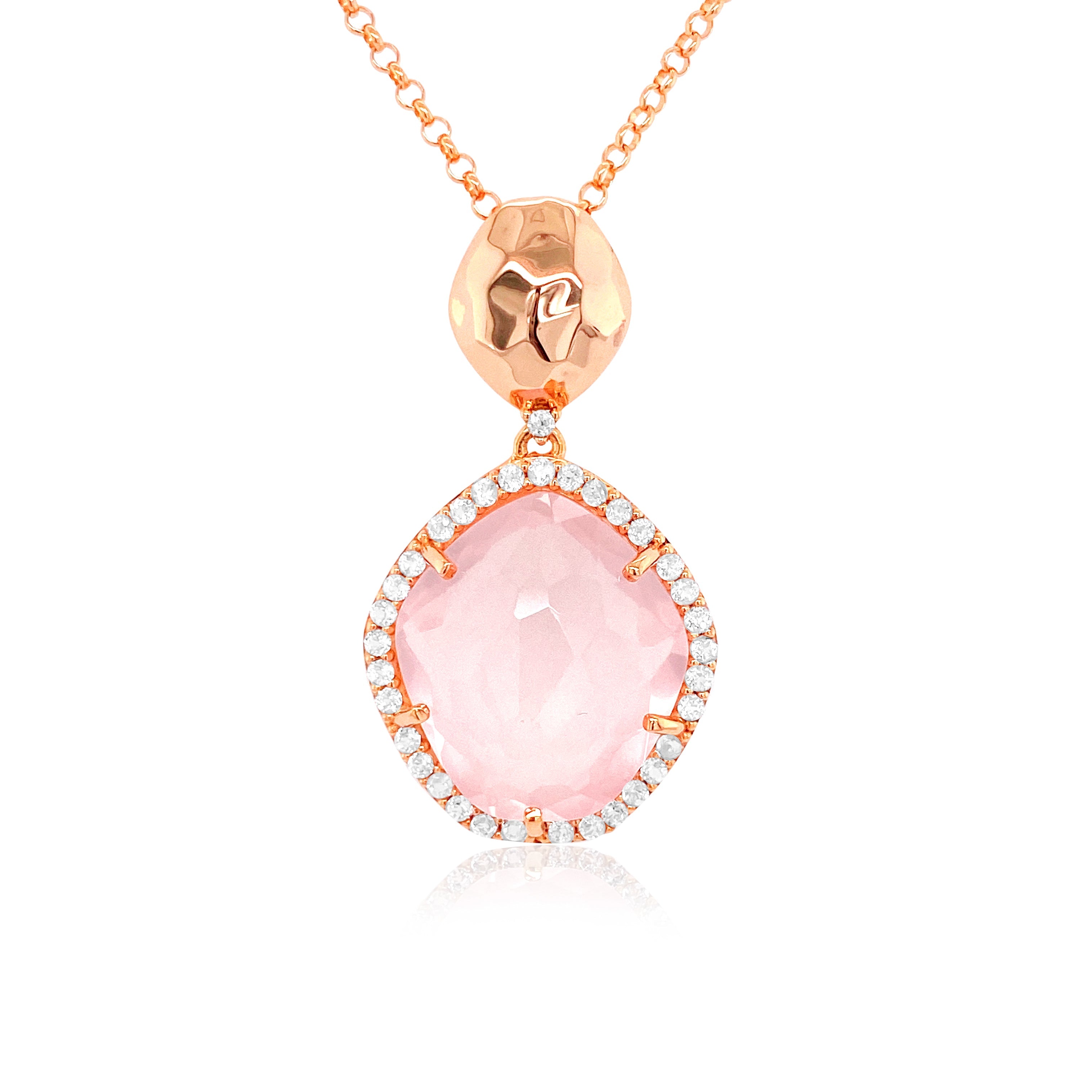 PANORAMA Necklace (1260) - Rose Quartz / RG