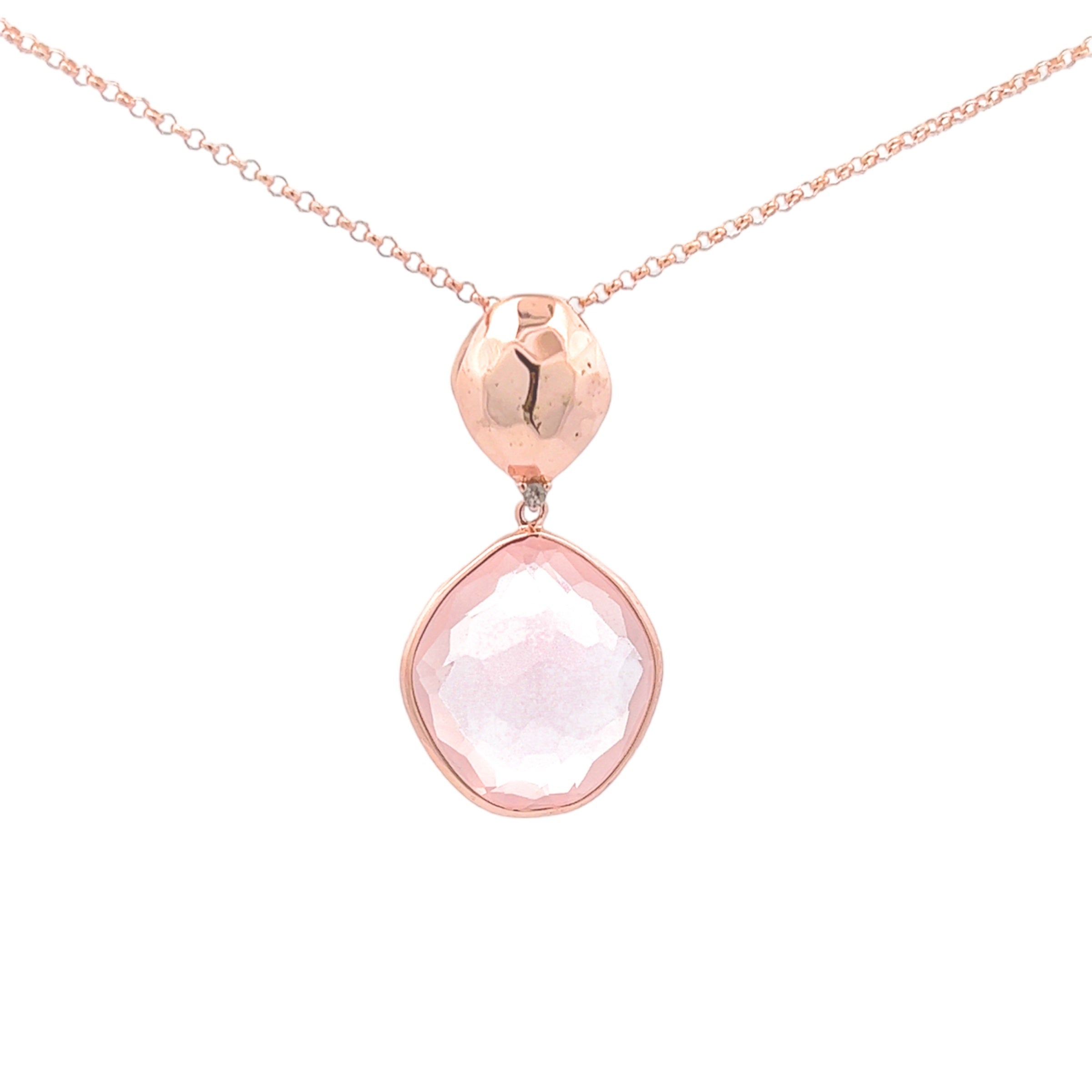 PANORAMA Necklace (1260) - Rose Quartz / RG