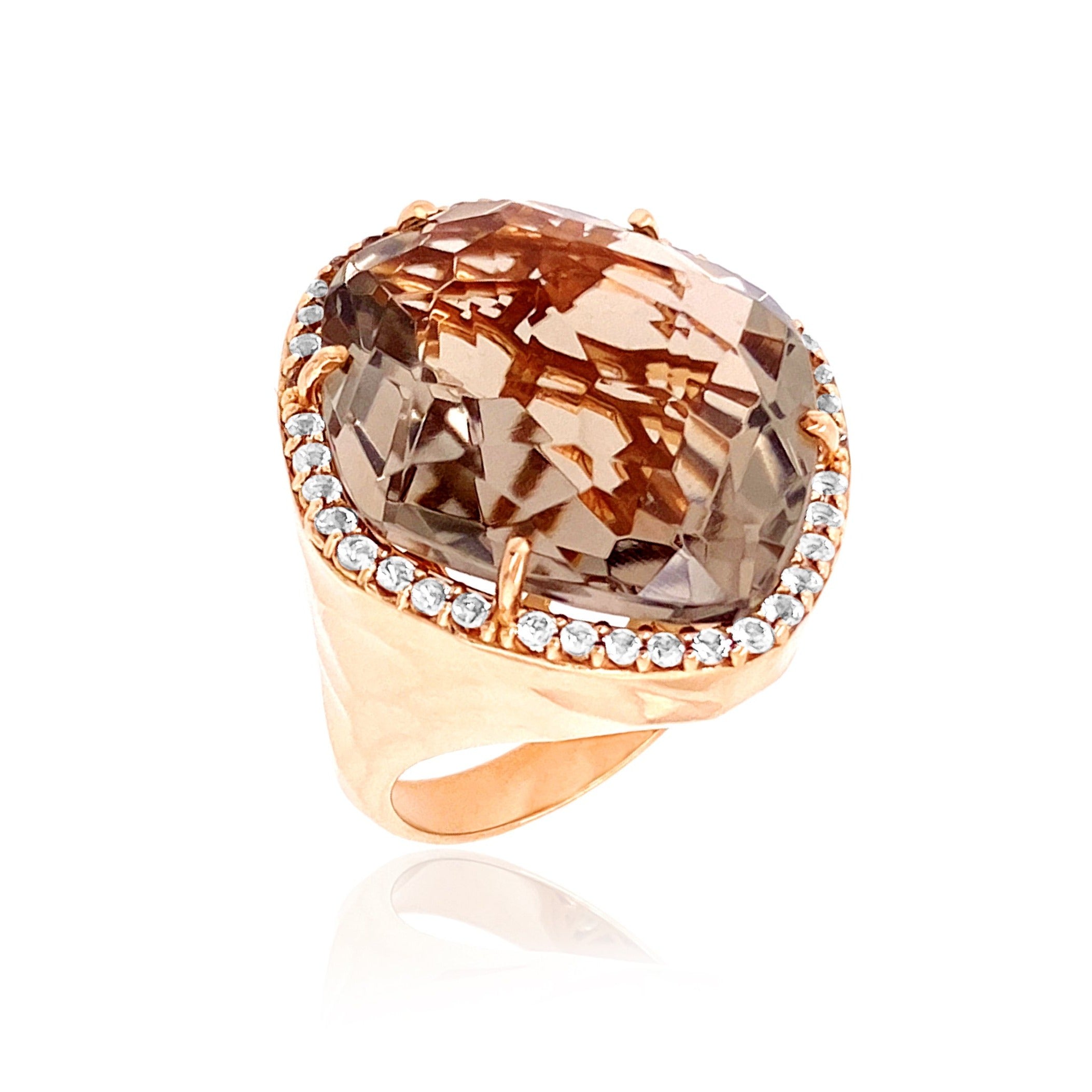 PANORAMA Ring (1260) - Smoky Quartz / RG