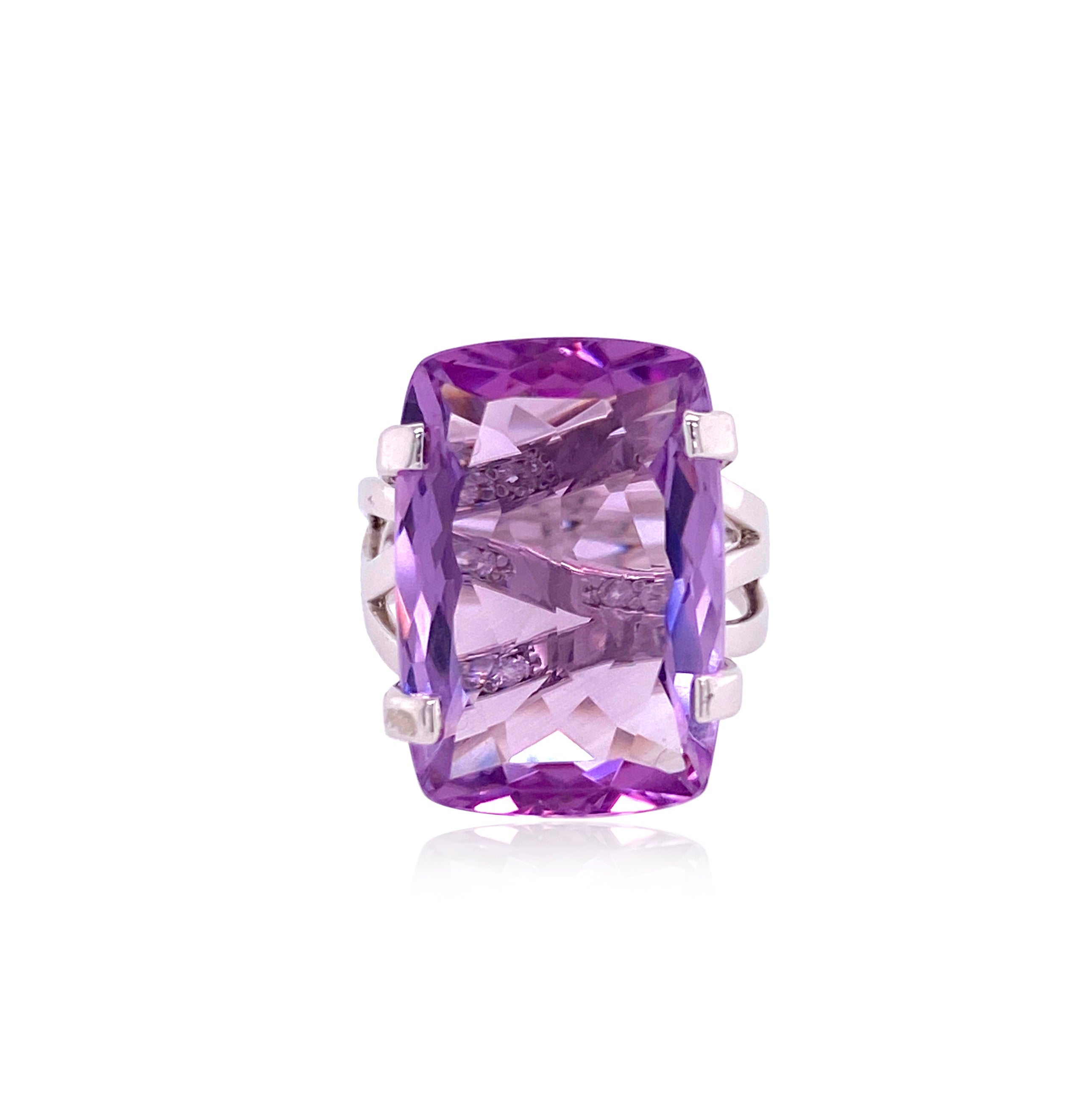 TRANSPARENZA Ring (0777) - Amethyst / SS