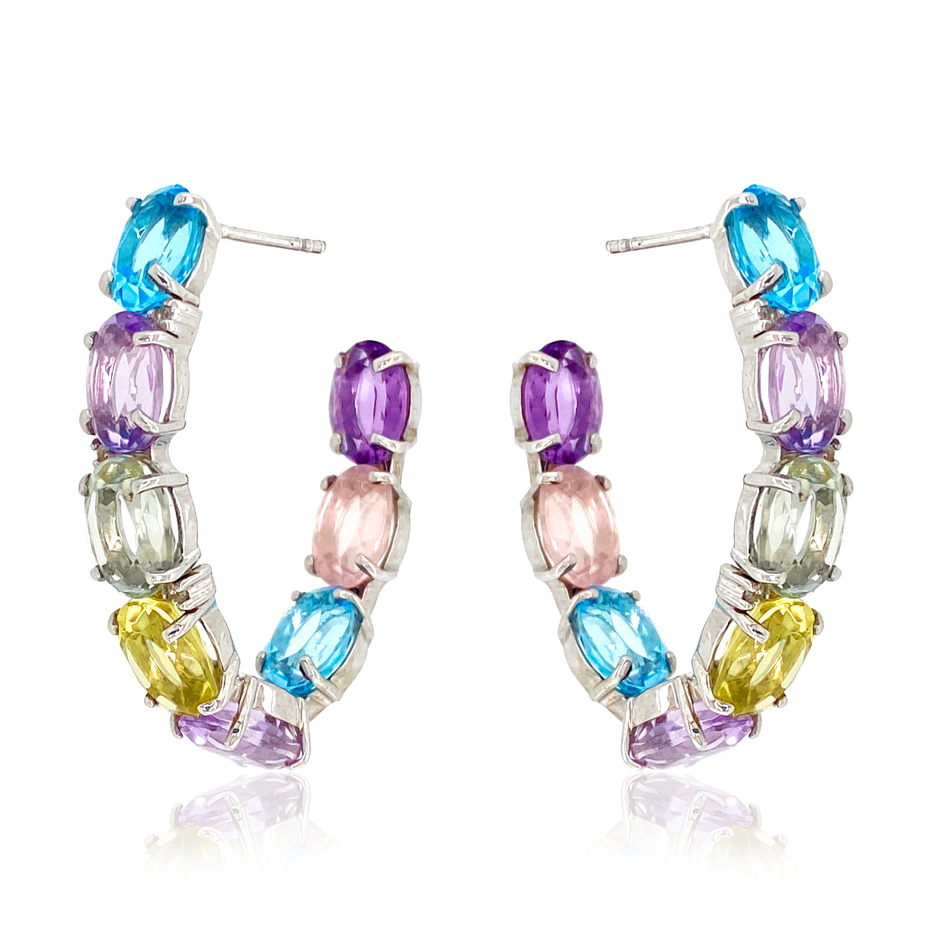 VILLA RICA Earrings - Mix Gemstones / SS