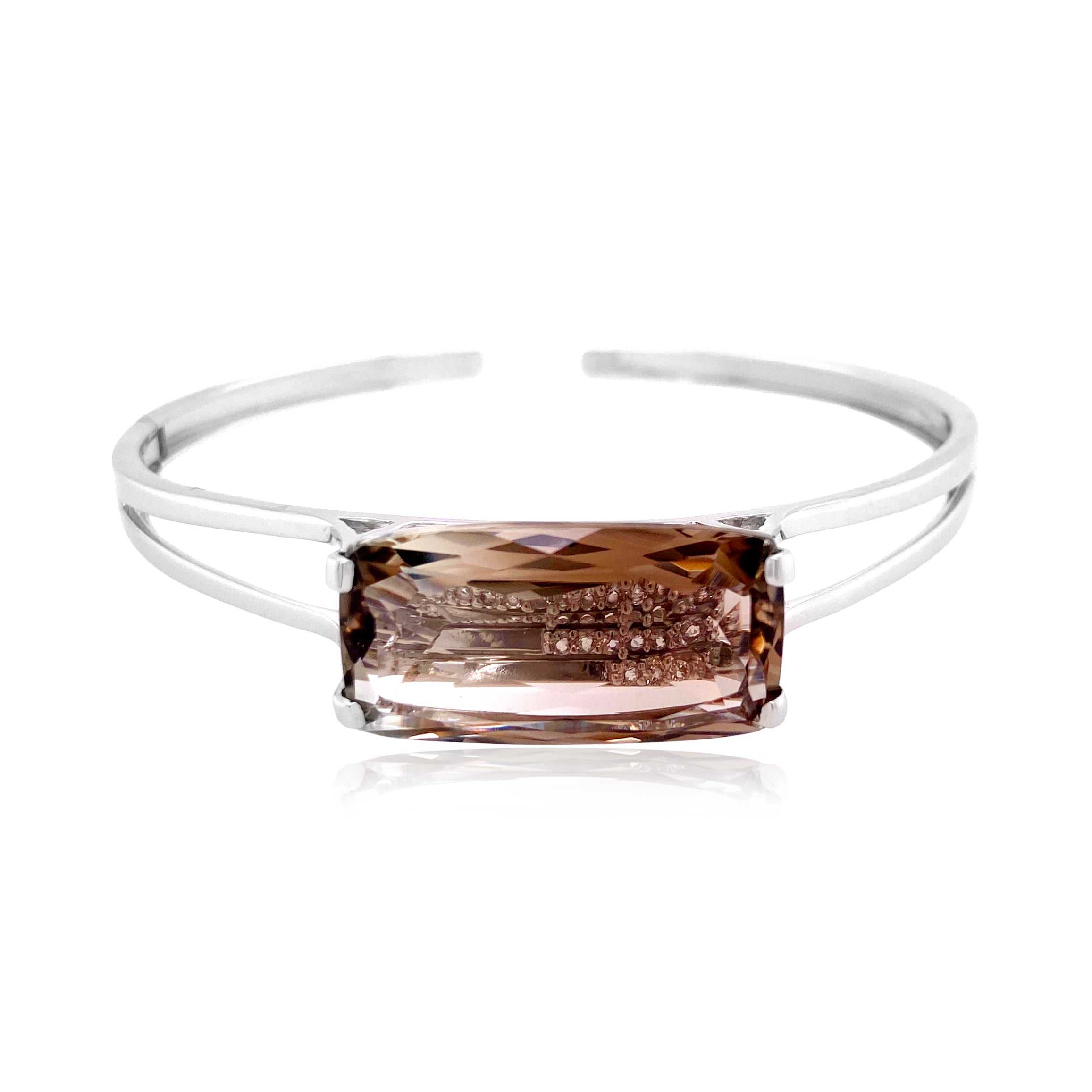 TRANSPARENZA Bracelet - Smoky Quartz / SS