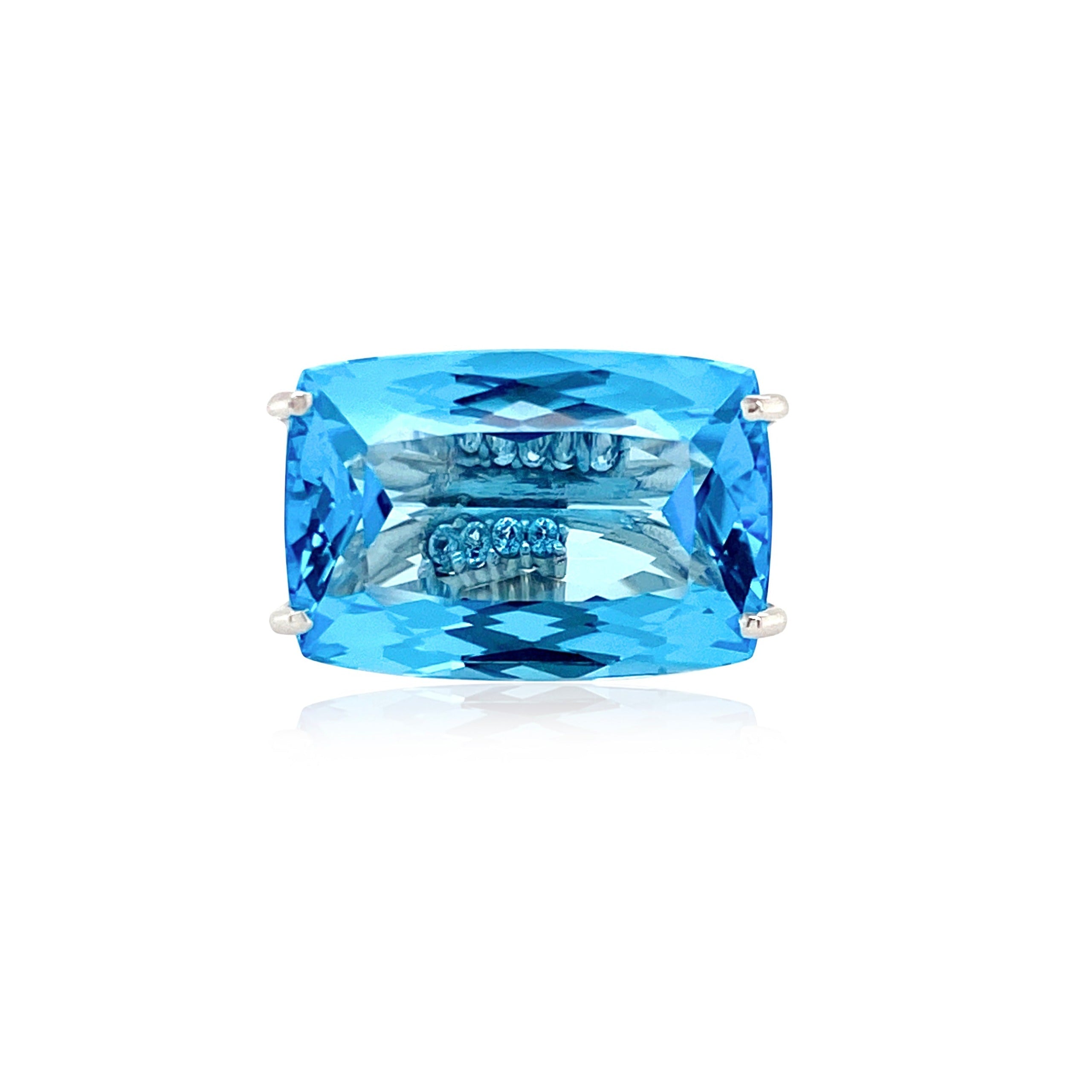 TRANSPARENZA Ring (1052) - Blue Topaz / SS