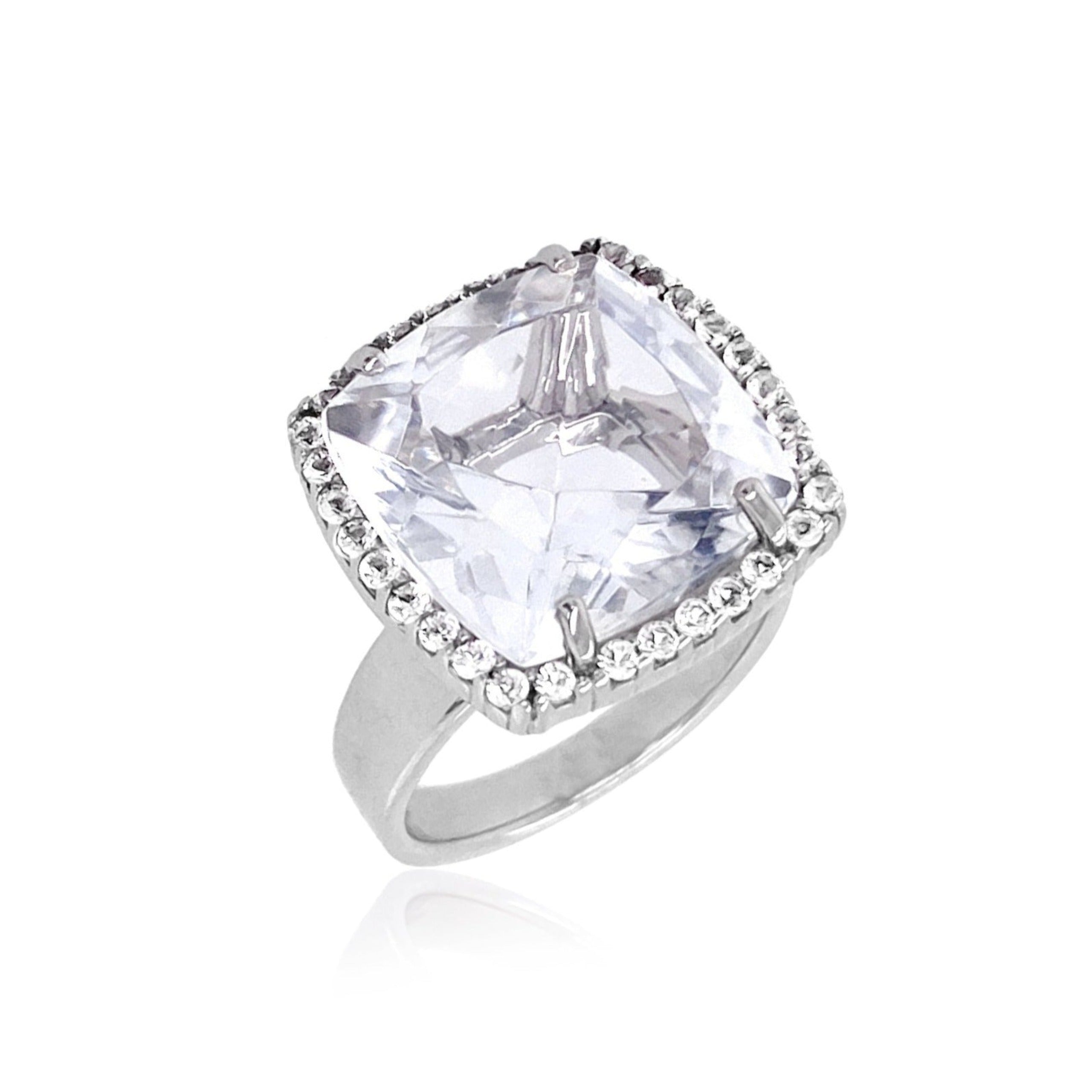 DEUX Ring (1145) - Crystal /  SS