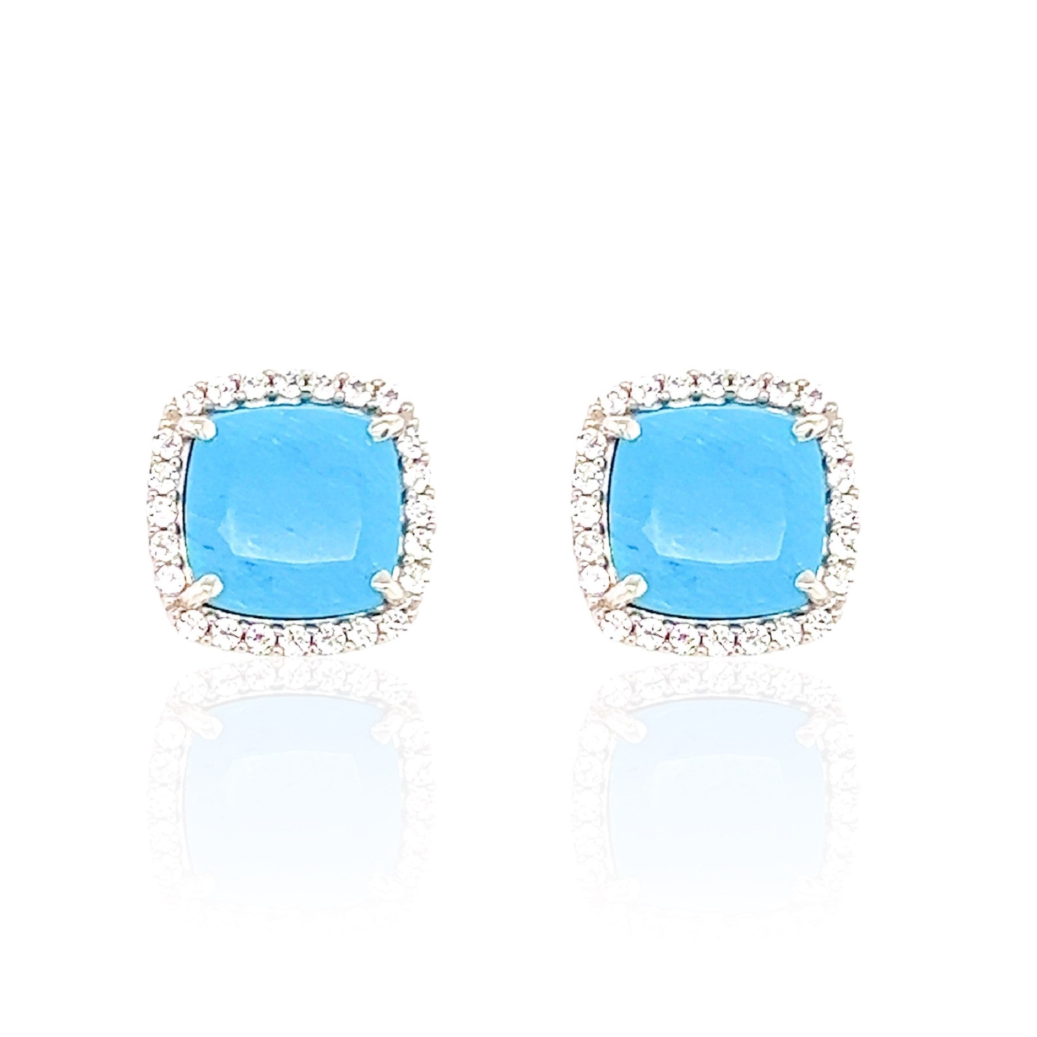 DEUX Earrings (1145) - Turquoise / SS