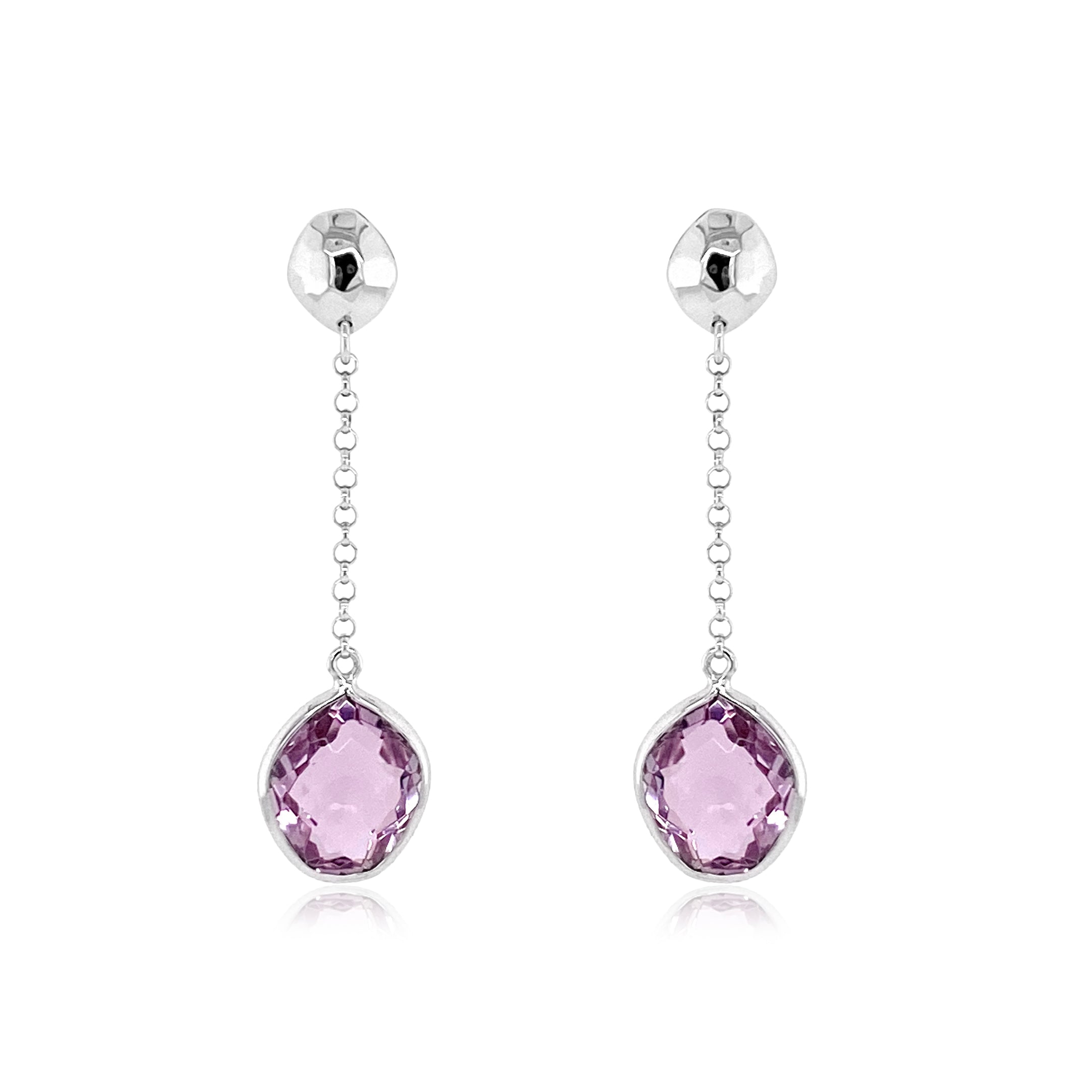 PANORAMA Earrings (1260) - Pink Amethyst / SS