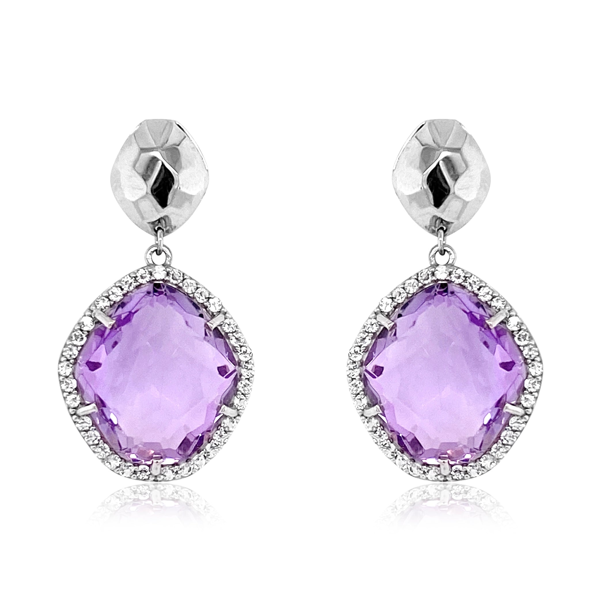 PANORAMA Earrings (1260) - Pink Amethyst / SS