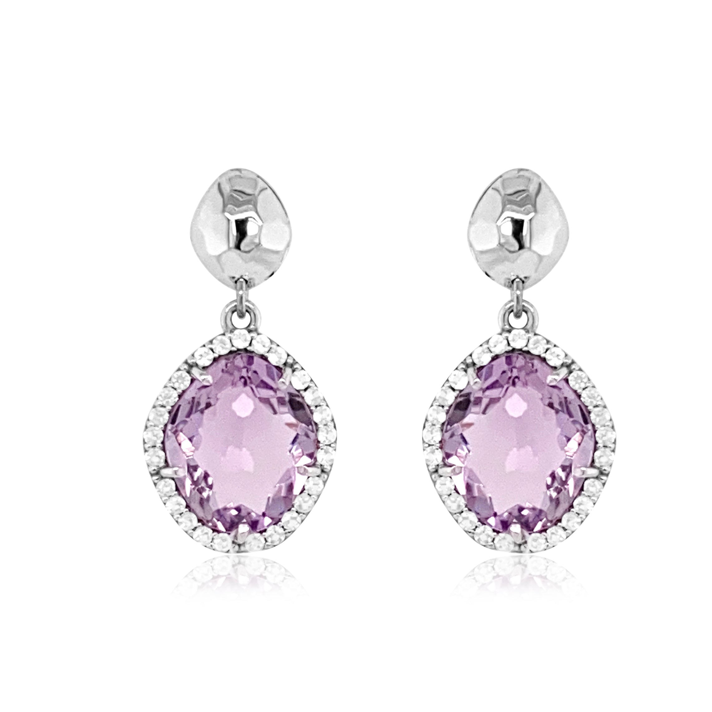 PANORAMA Earrings (1260) - Pink Amethyst / SS