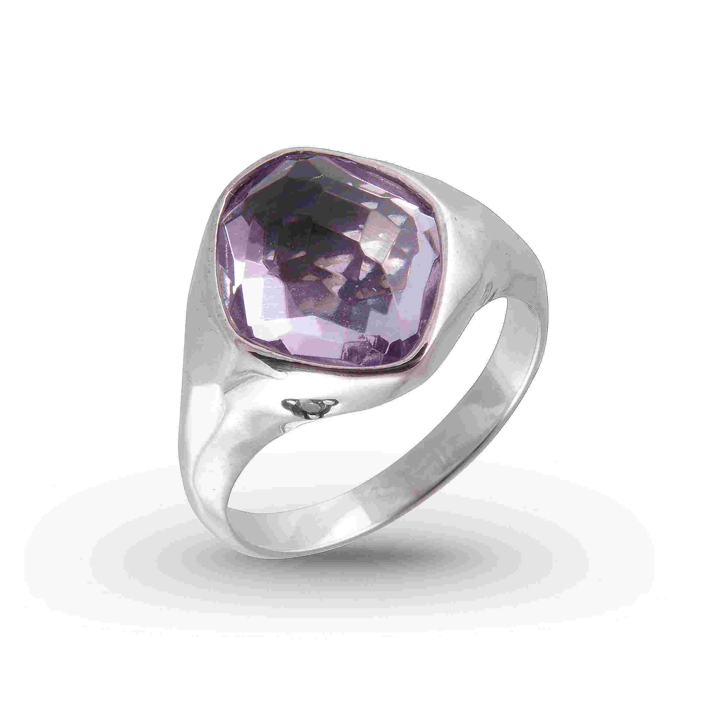 PANORAMA Ring (1260) -  Pink Amethyst / SS