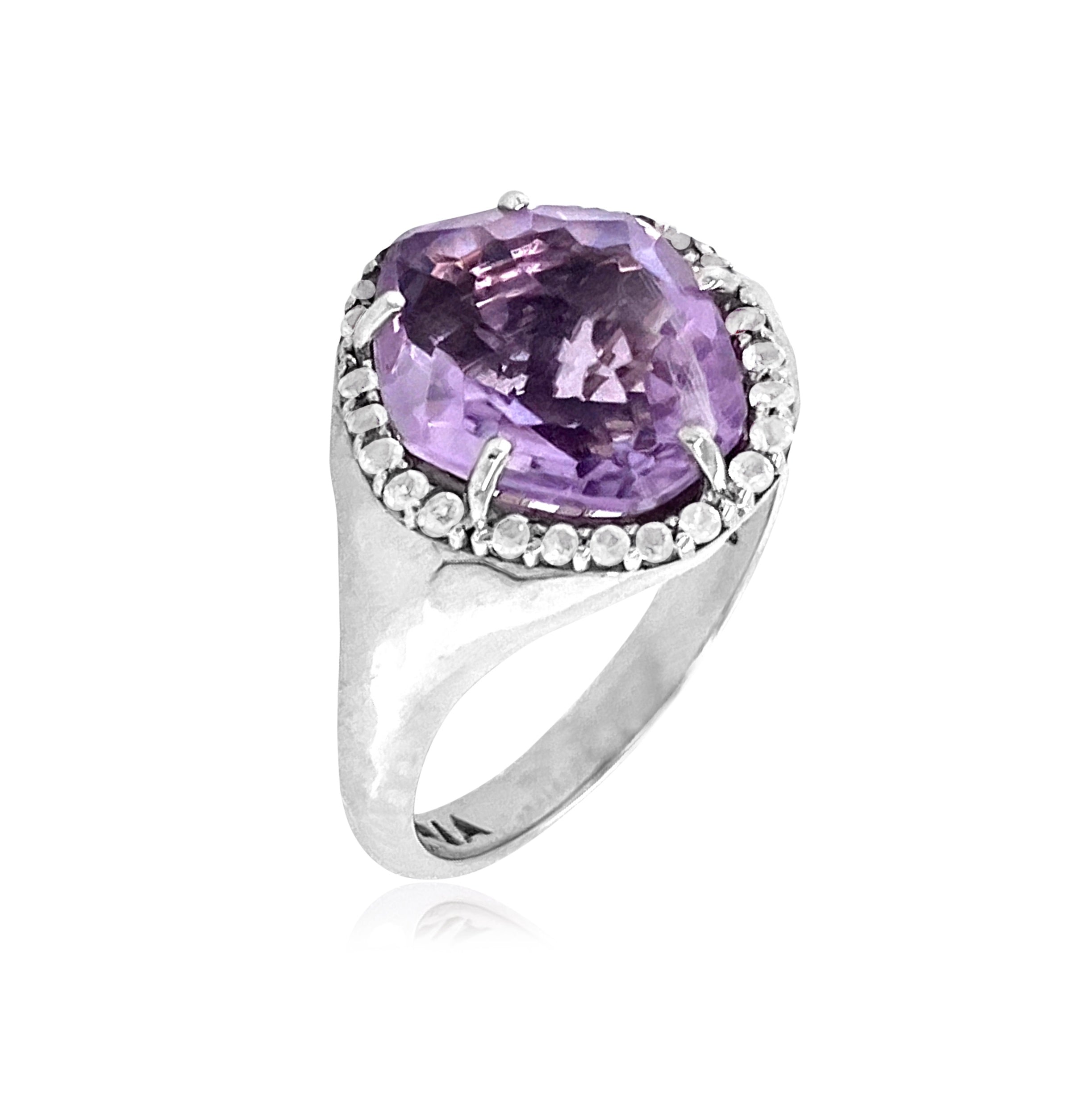 PANORAMA Ring (1260) -  Pink Amethyst / SS