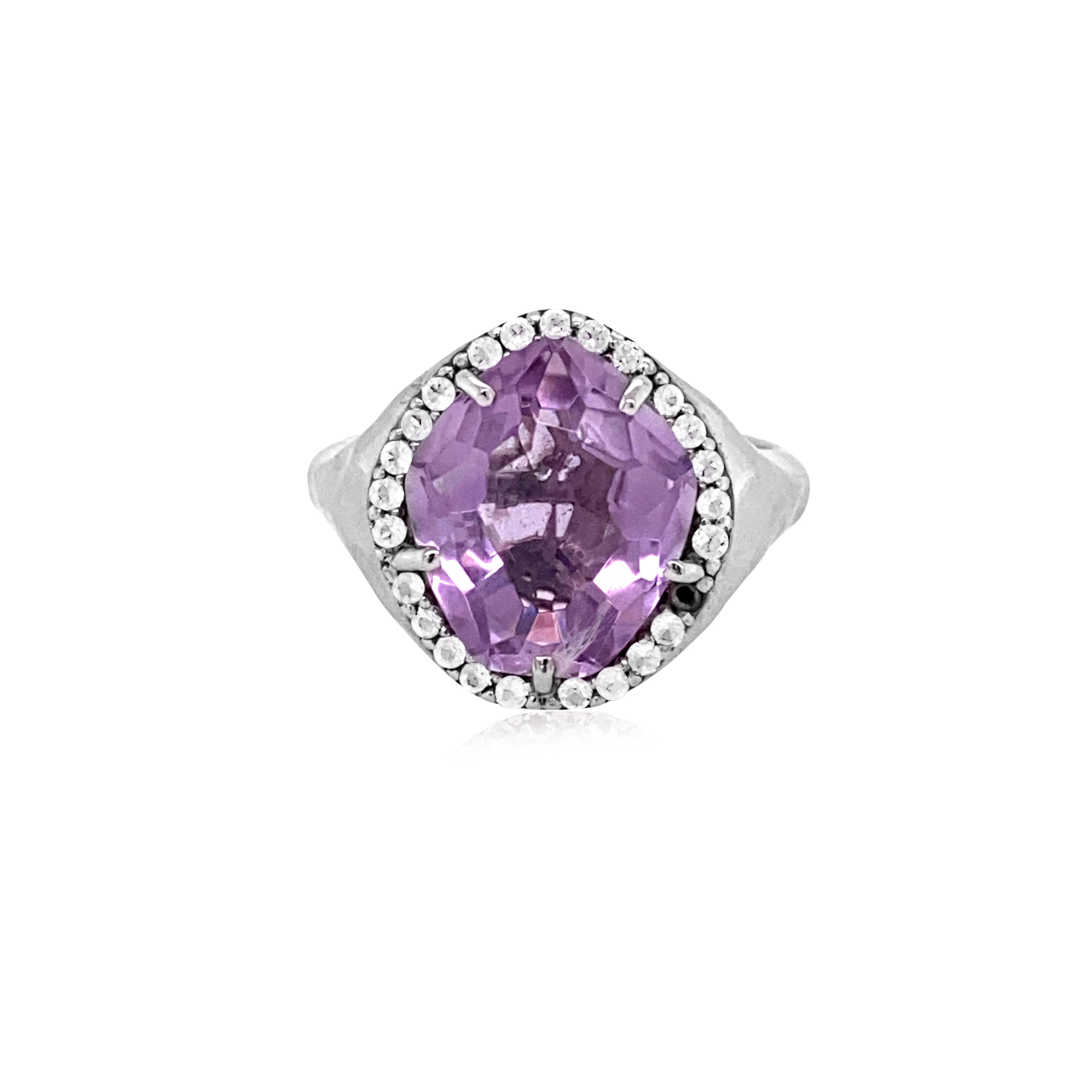 PANORAMA Ring (1260) -  Pink Amethyst / SS