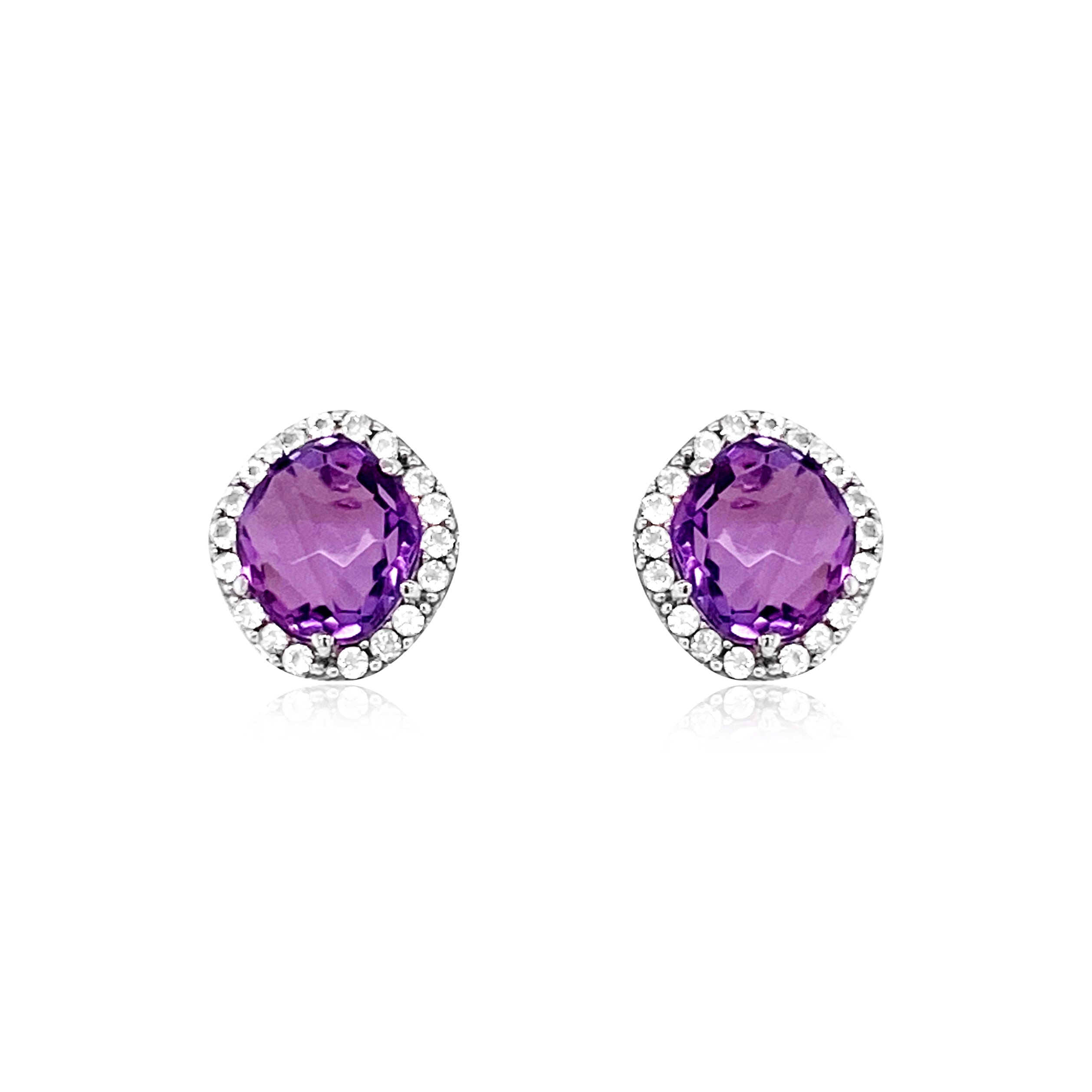 PANORAMA Earrings (1260) - Amethyst / SS