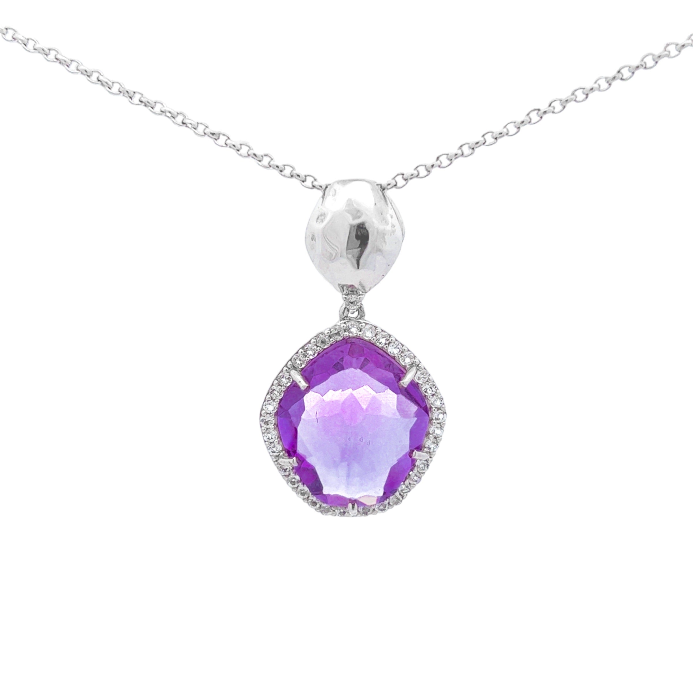 PANORAMA Necklace (1260) - Amethyst / SS