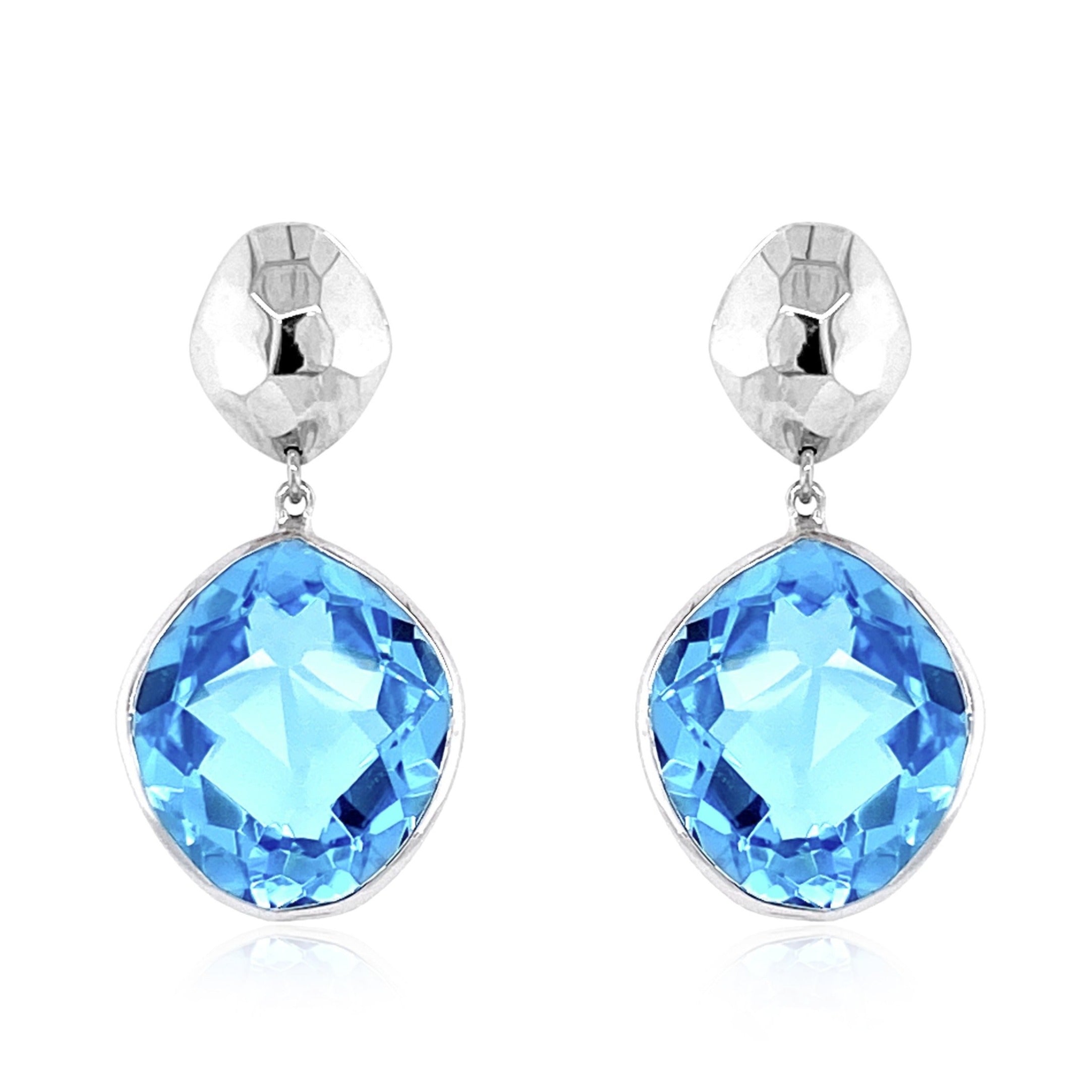 PANORAMA Earrings (1260) - Blue Topaz / SS