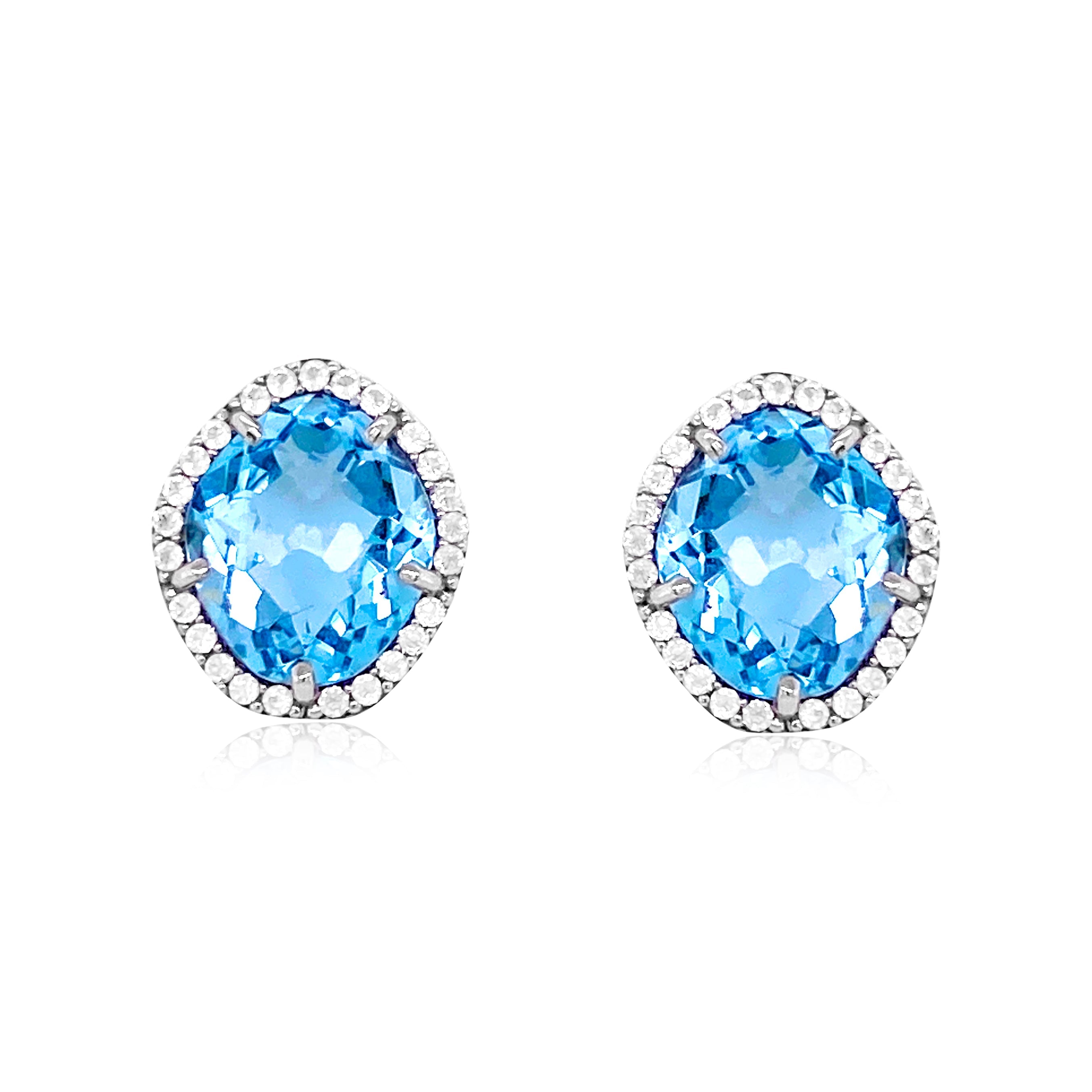 PANORAMA Earrings (1260) - Blue Topaz / SS