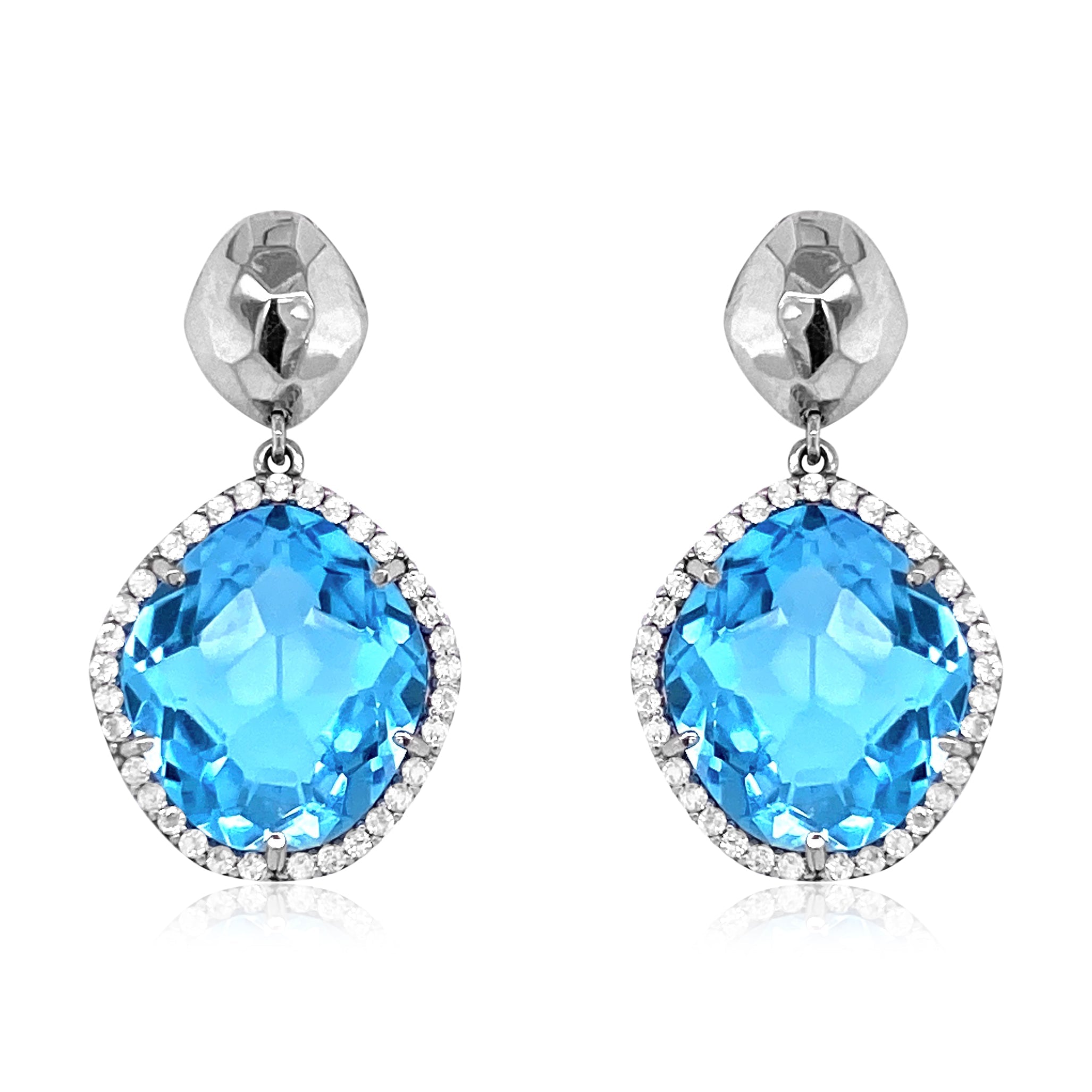 PANORAMA Earrings (1260) - Blue Topaz / SS