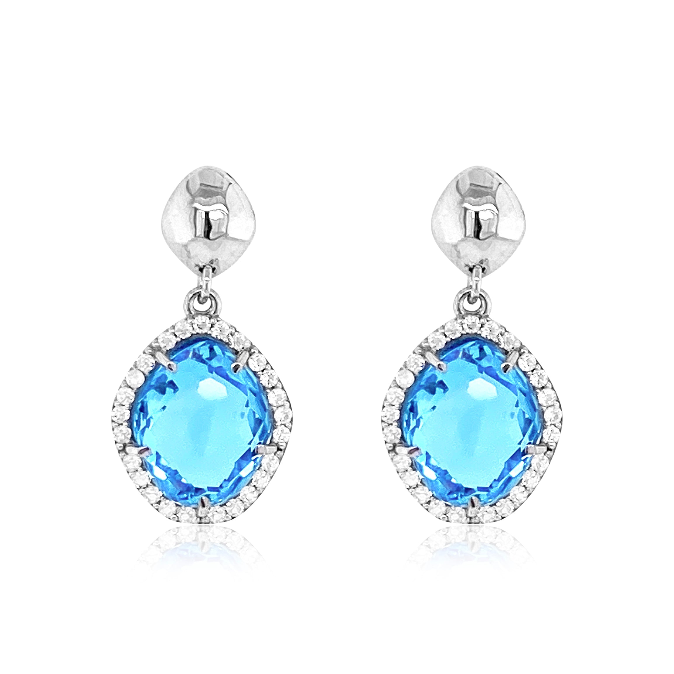 PANORAMA Earrings (1260) - Blue Topaz / SS