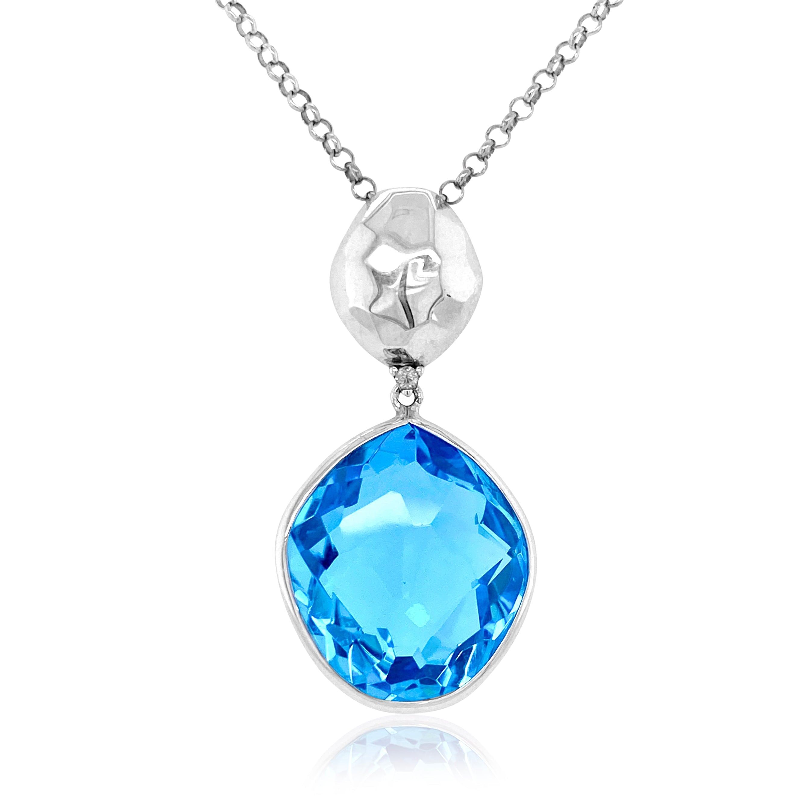 PANORAMA Necklace (1260) - Blue Topaz / SS