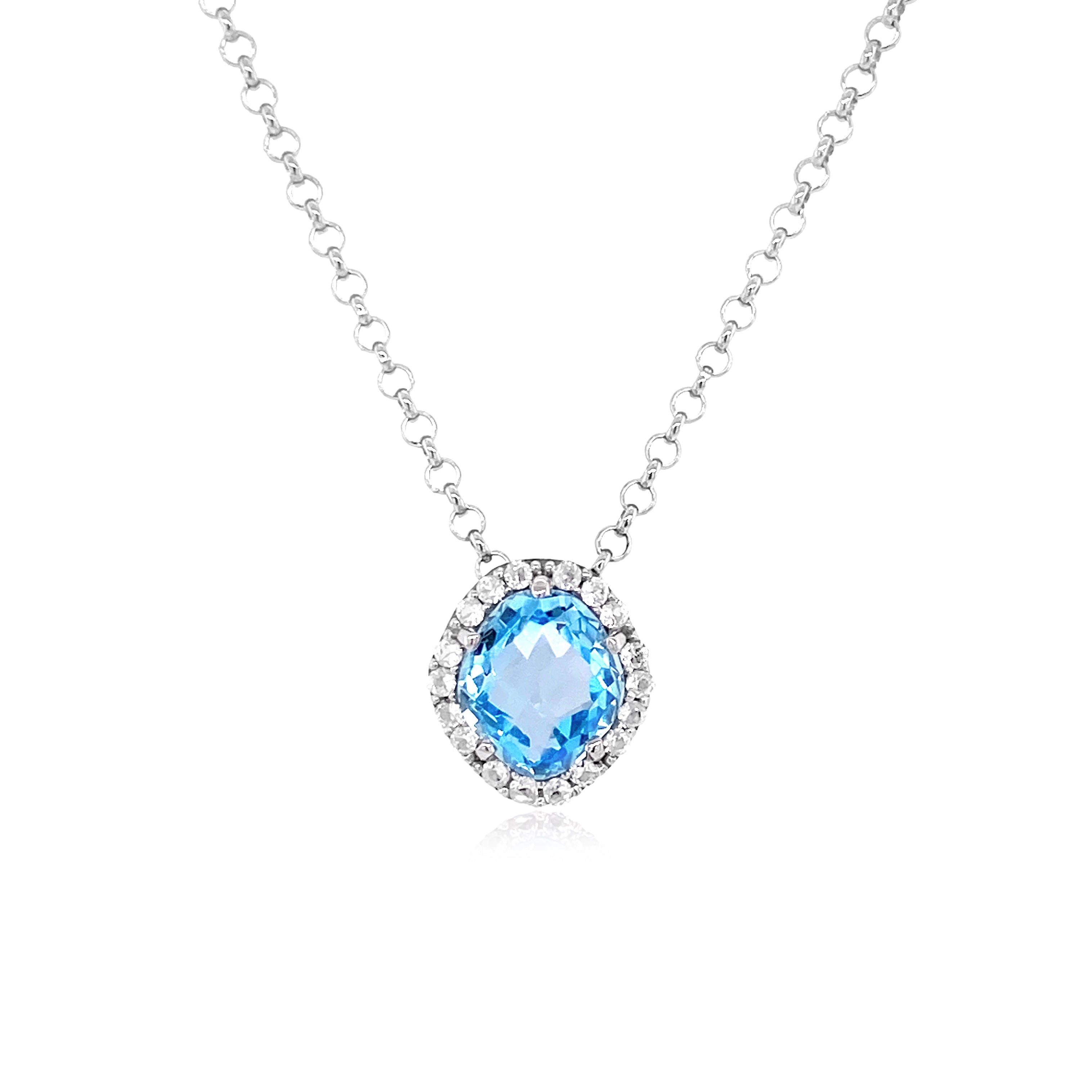 PANORAMA Necklace (1260) - Blue Topaz / SS