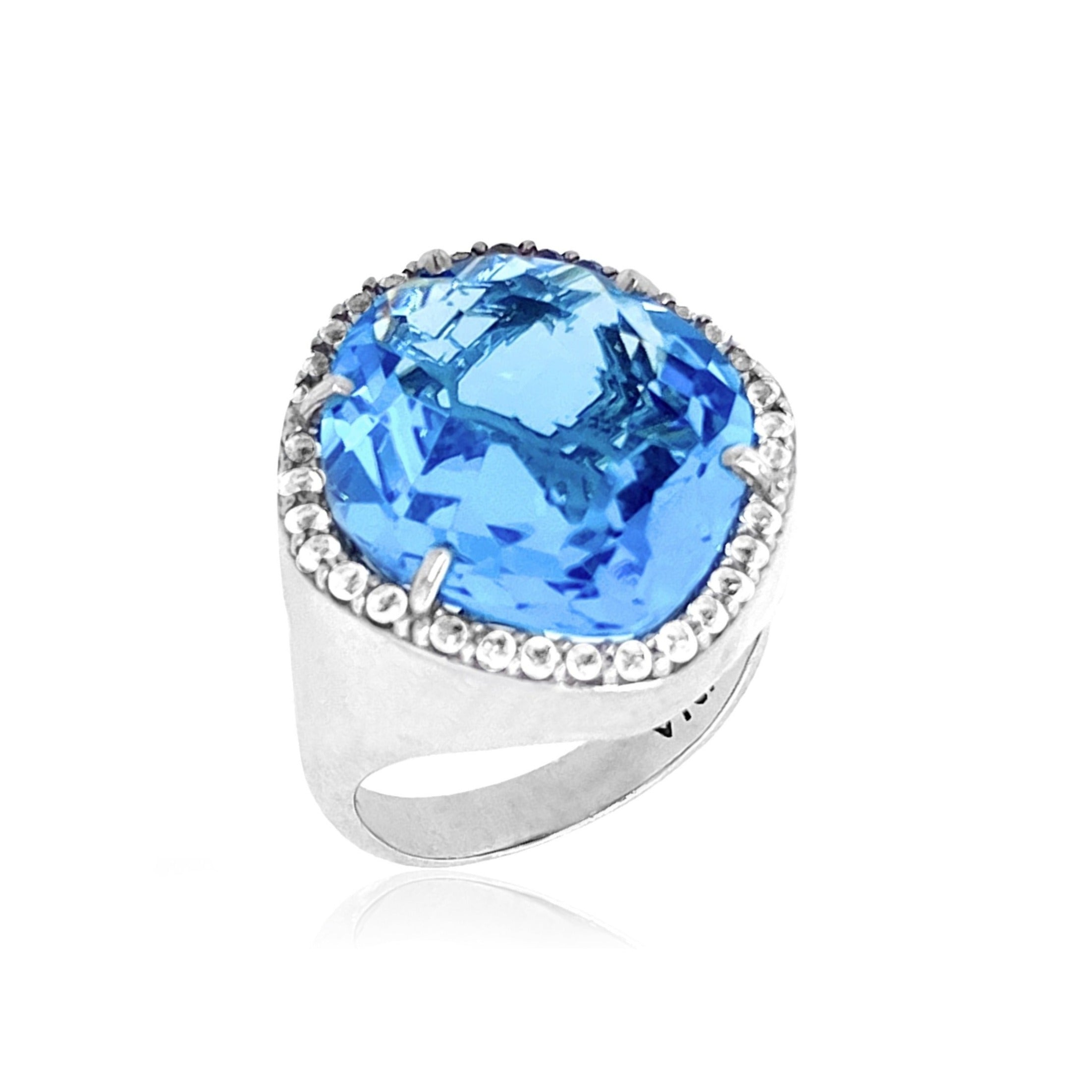 PANORAMA Ring (1260) - Blue Topaz / SS