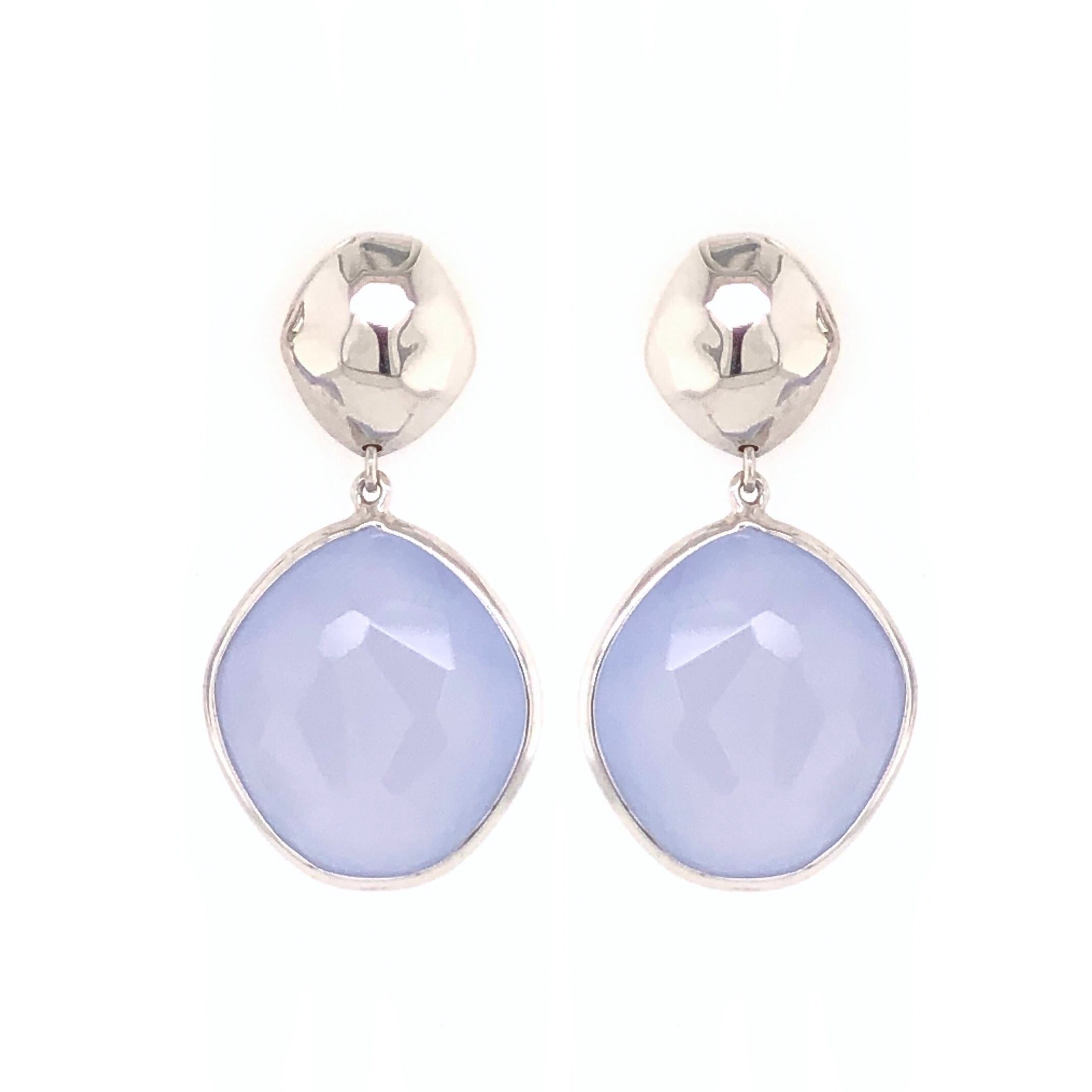 PANORAMA Earrings (1260) - Chalcedony  / SS