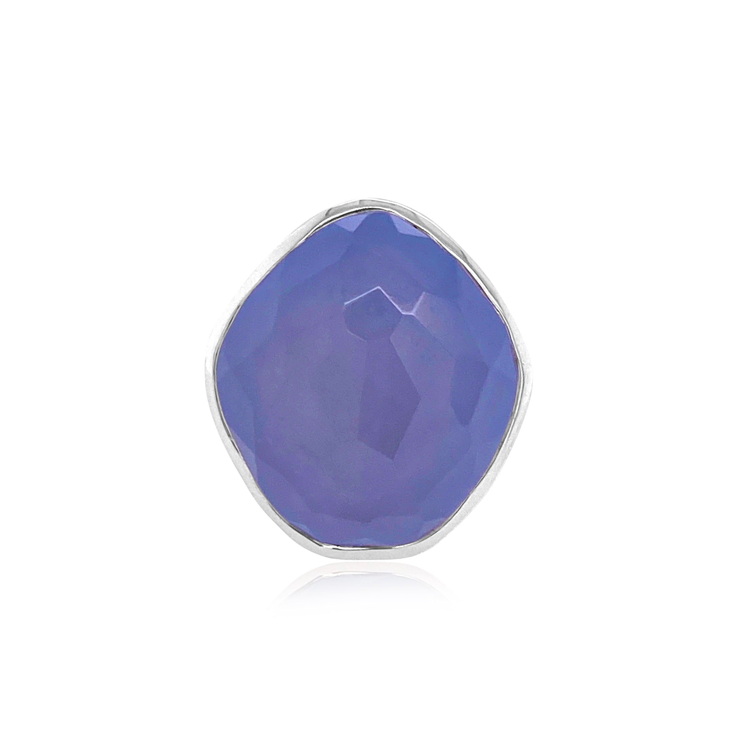 PANORAMA Ring (1260) - Blue Chalcedony / SS