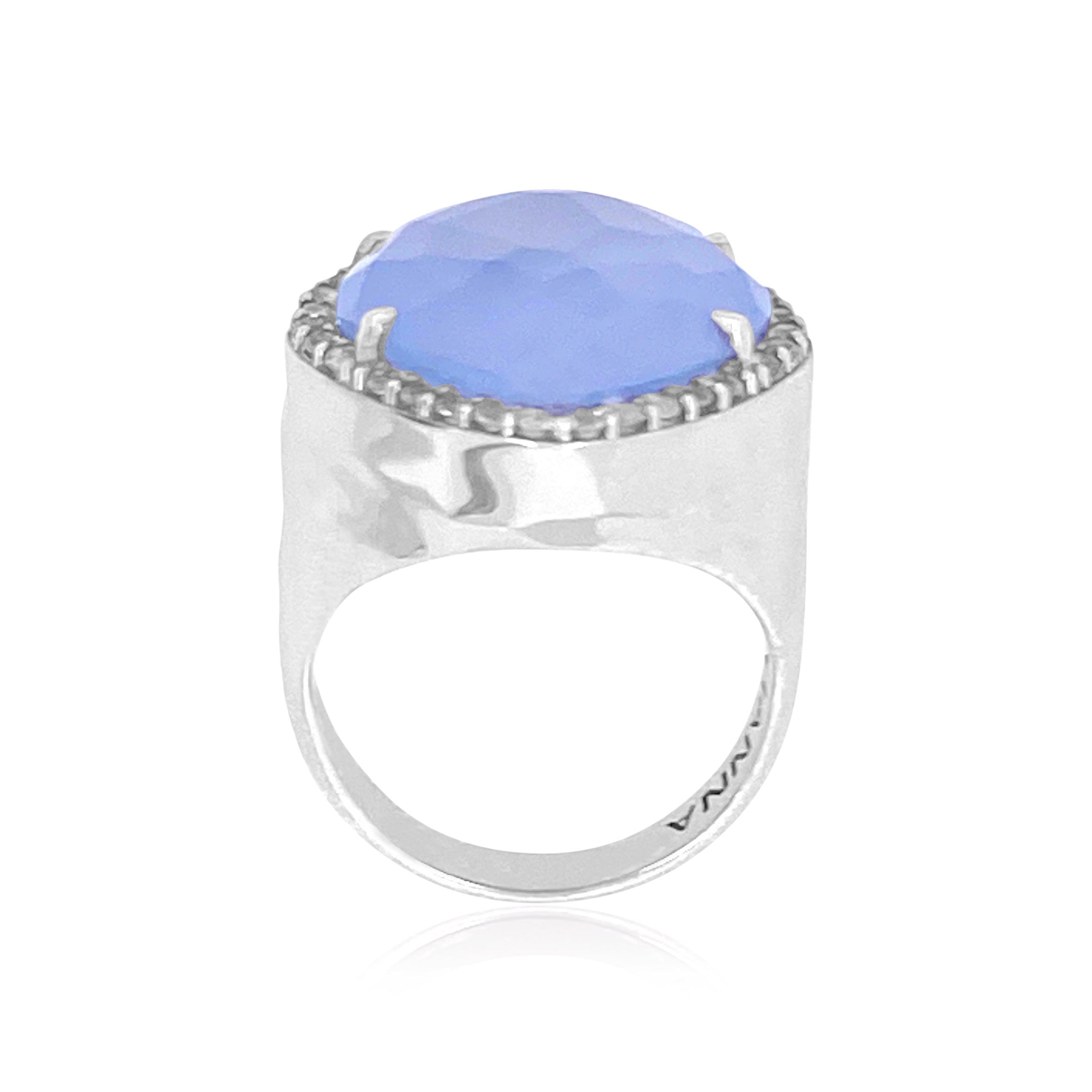 PANORAMA Ring (1260) - Blue Chalcedony / SS