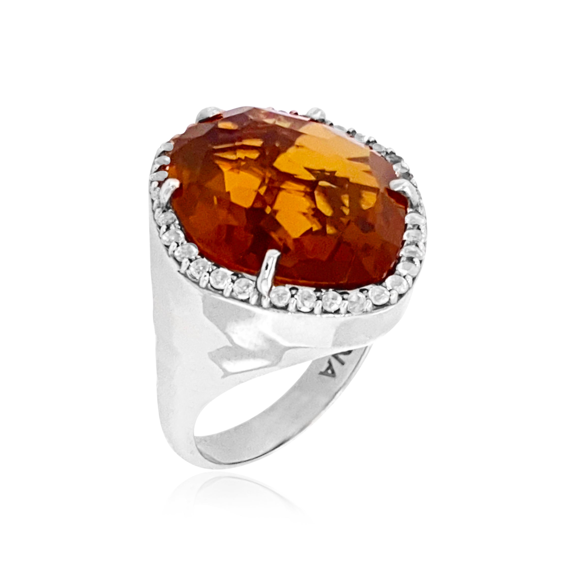 PANORAMA Ring (1260) - Whisky CItrine / SS