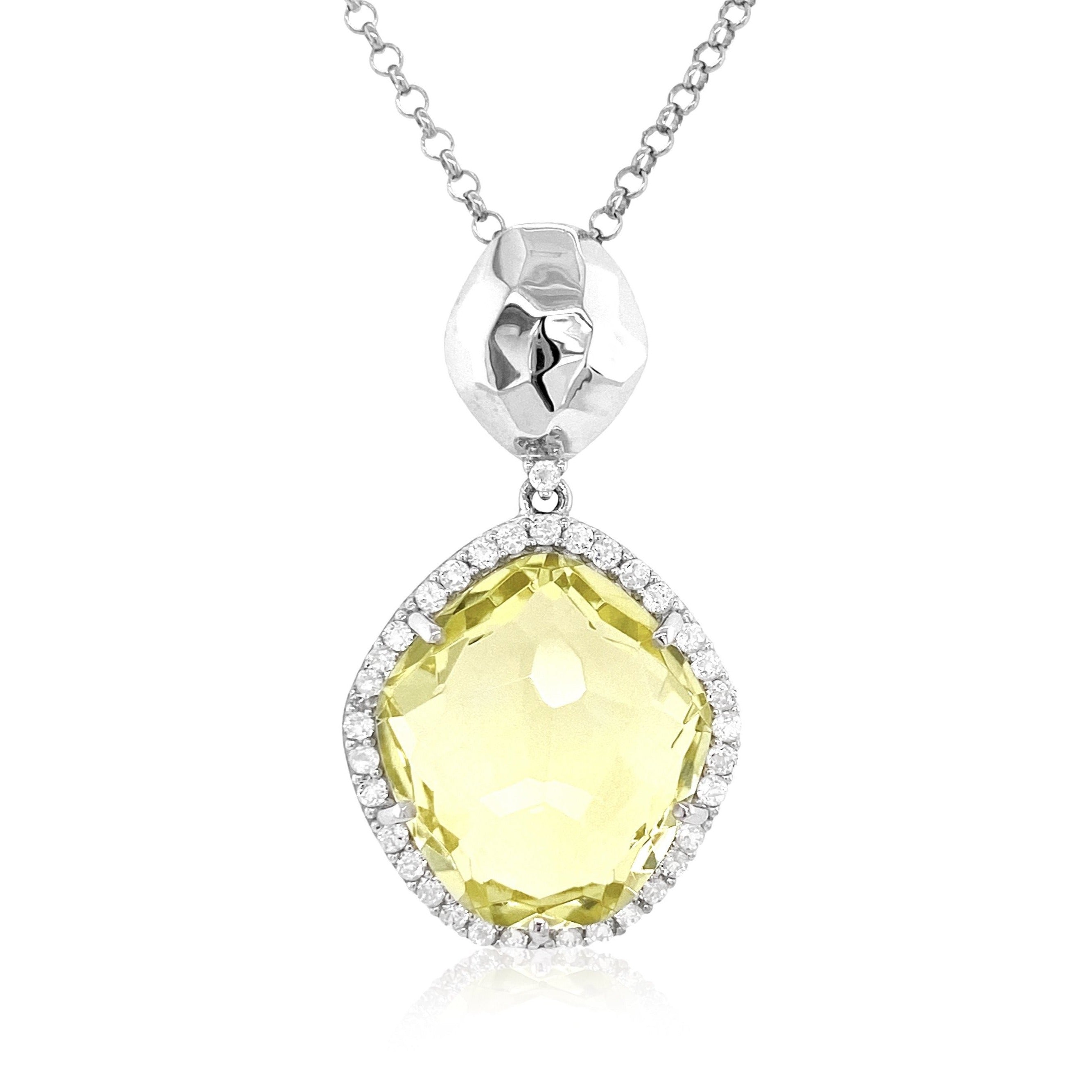 PANORAMA Necklace (1260) - Lemon Citrine / SS