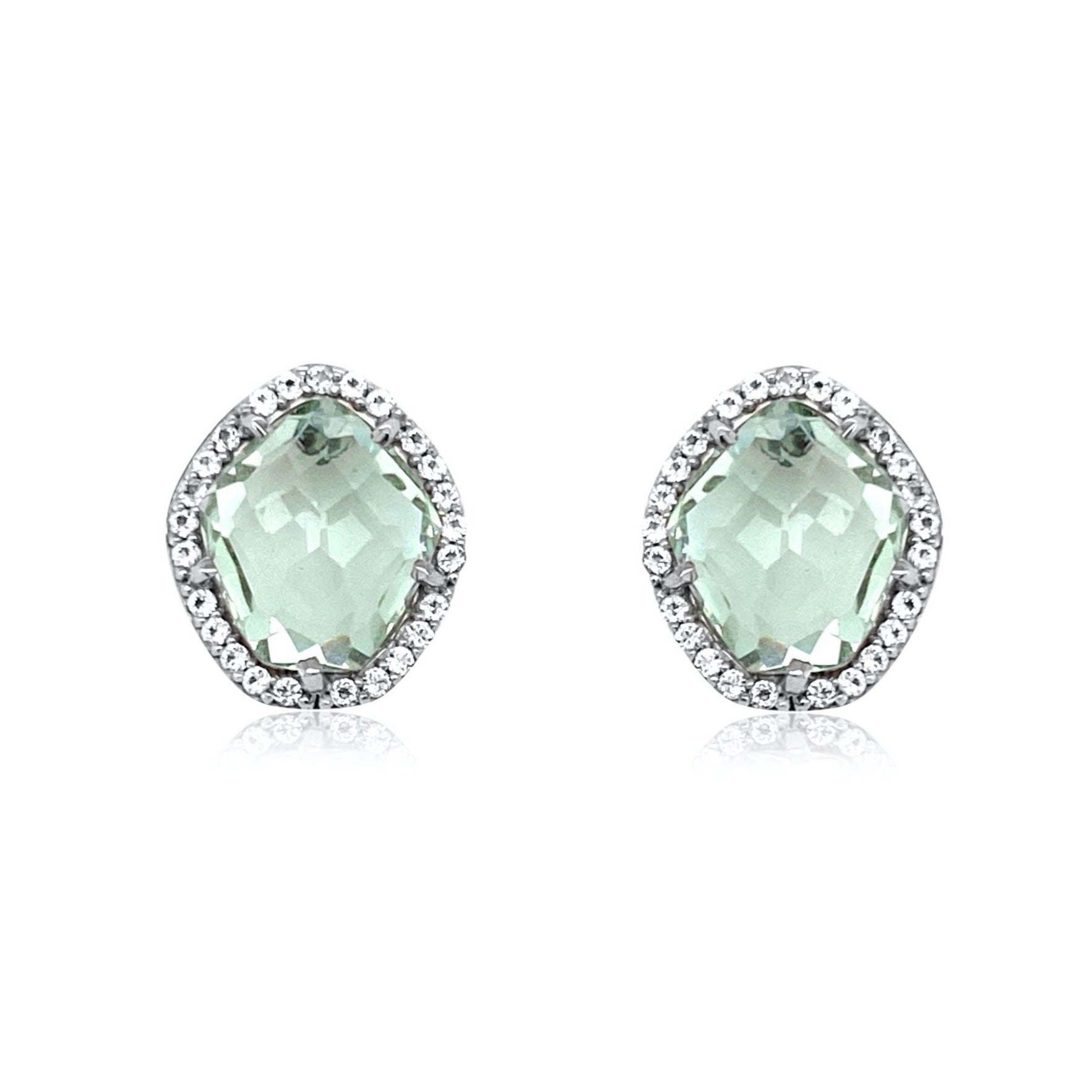 PANORAMA Earrings (1260) - Prasiolite / SS