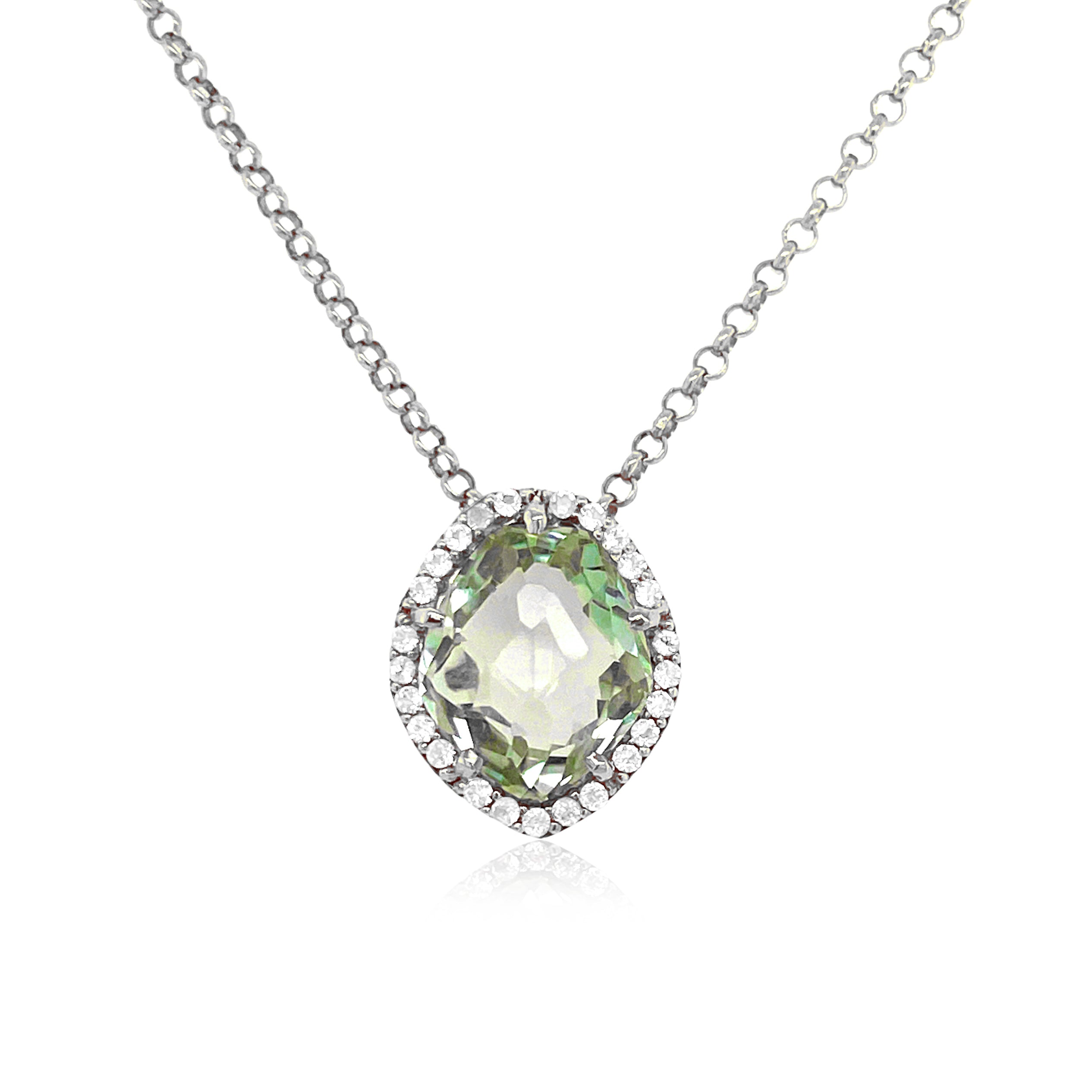 PANORAMA Necklace (1260) - Prasiolite / SS