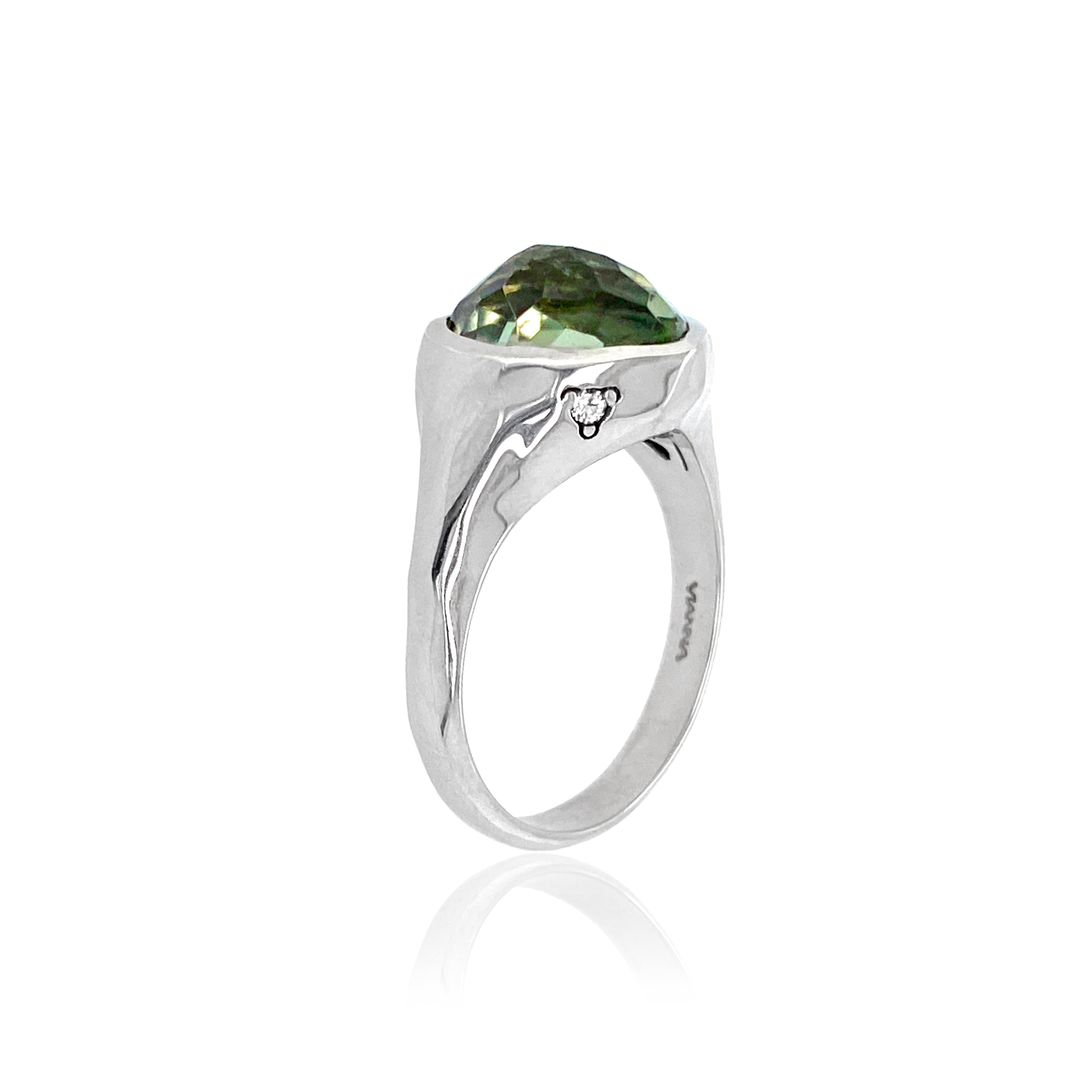 PANORAMA Ring (1260) -  Praziolite / SS